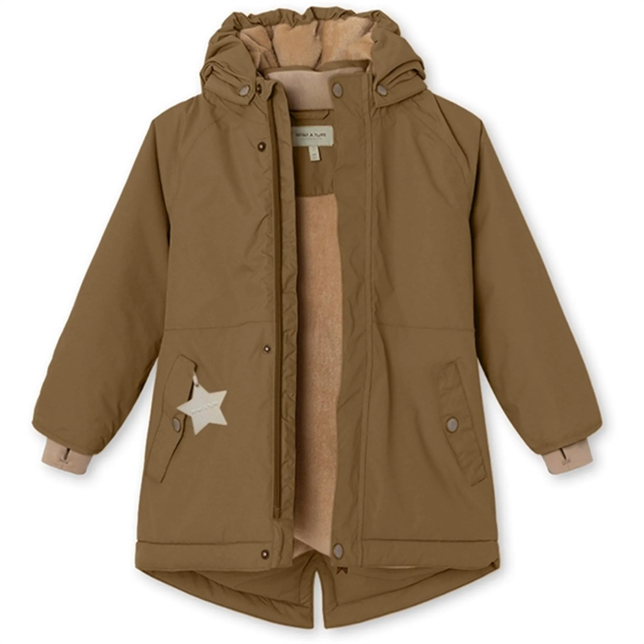 MINI A TURE Vikana Fleece Winter Jacket Wood