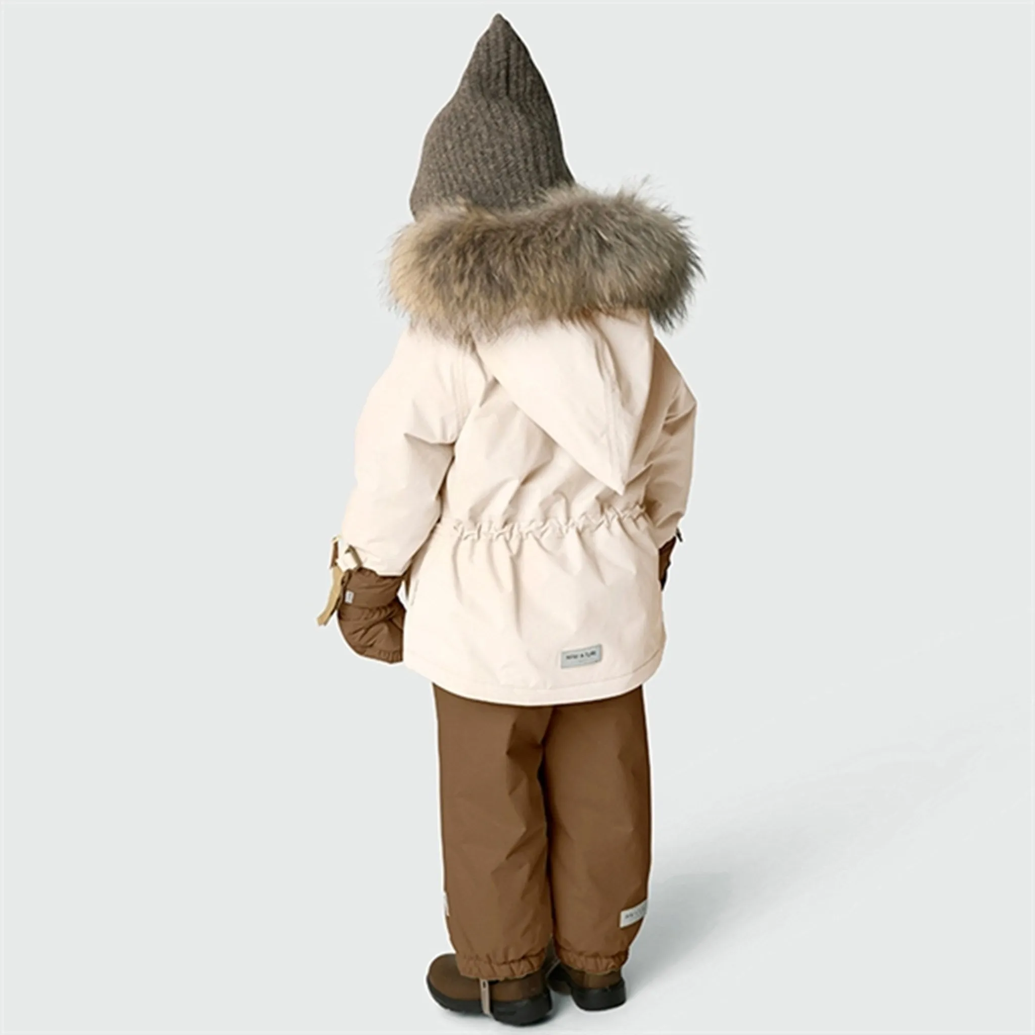 MINI A TURE Wang Fleece Fur Winter Jacket Angora Cream