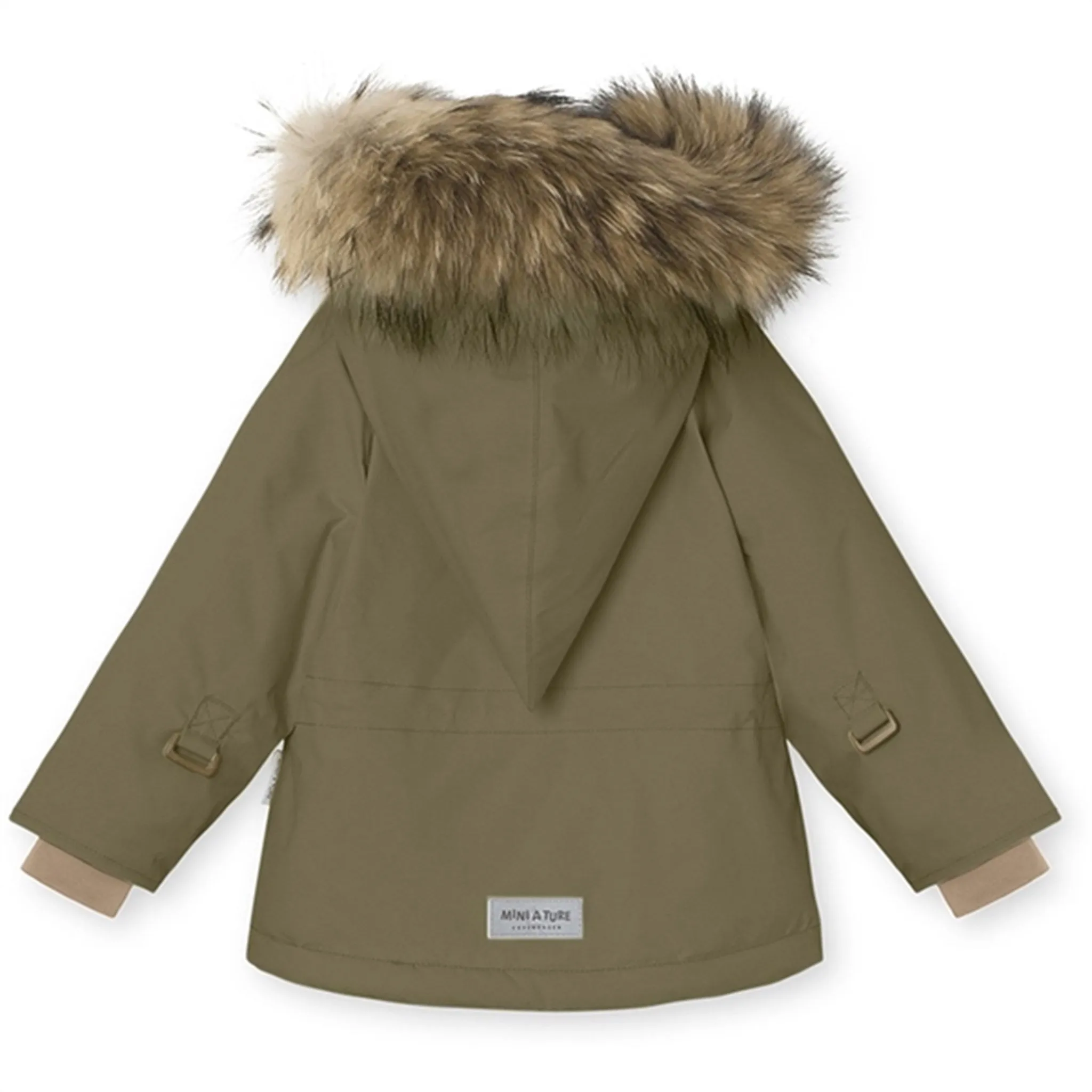 MINI A TURE Wang Fleece Fur Winter Jacket Capers Green