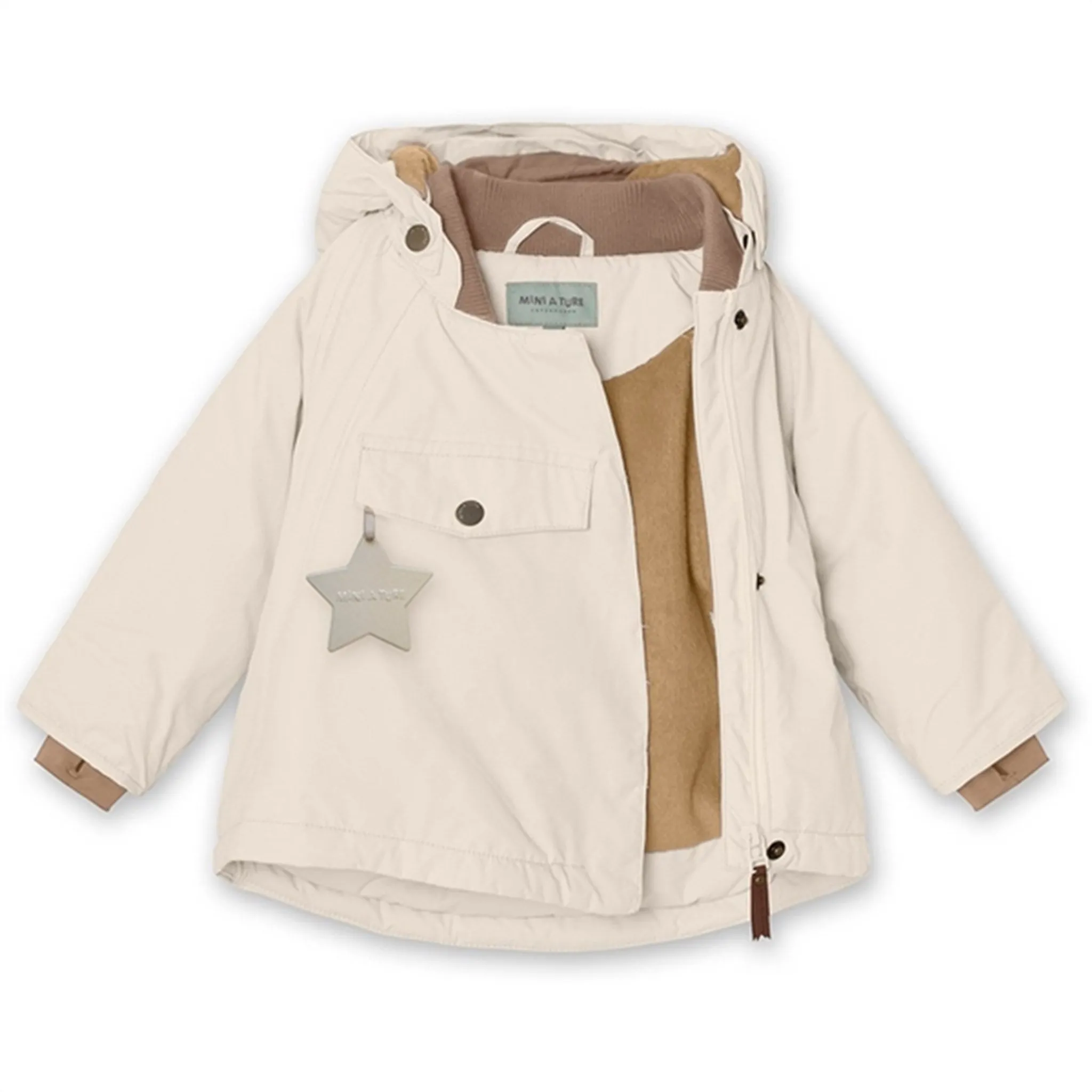 MINI A TURE Wang Fleece Winter Jacket Angora Cream