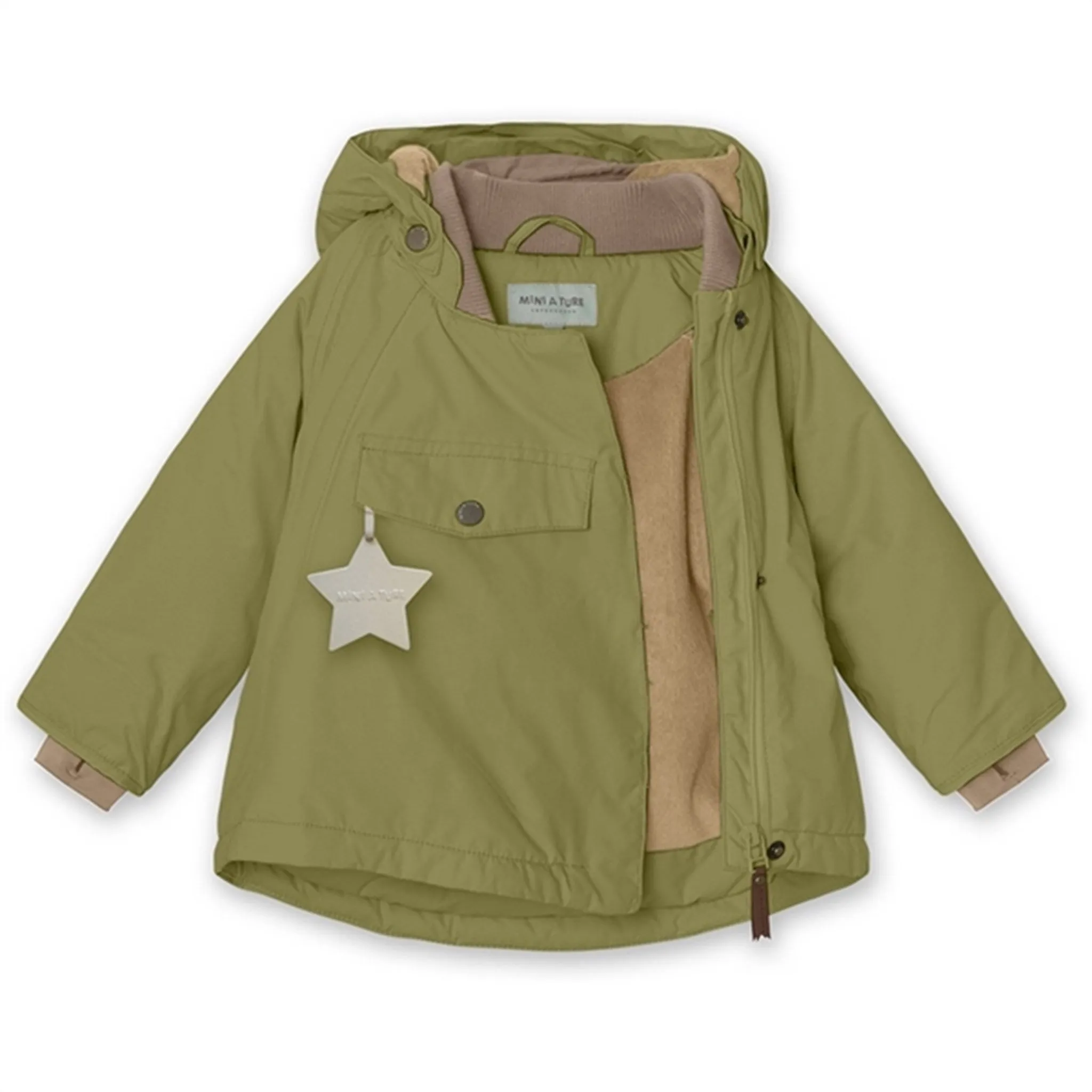 MINI A TURE Wang Fleece Winter Jacket Mosstone