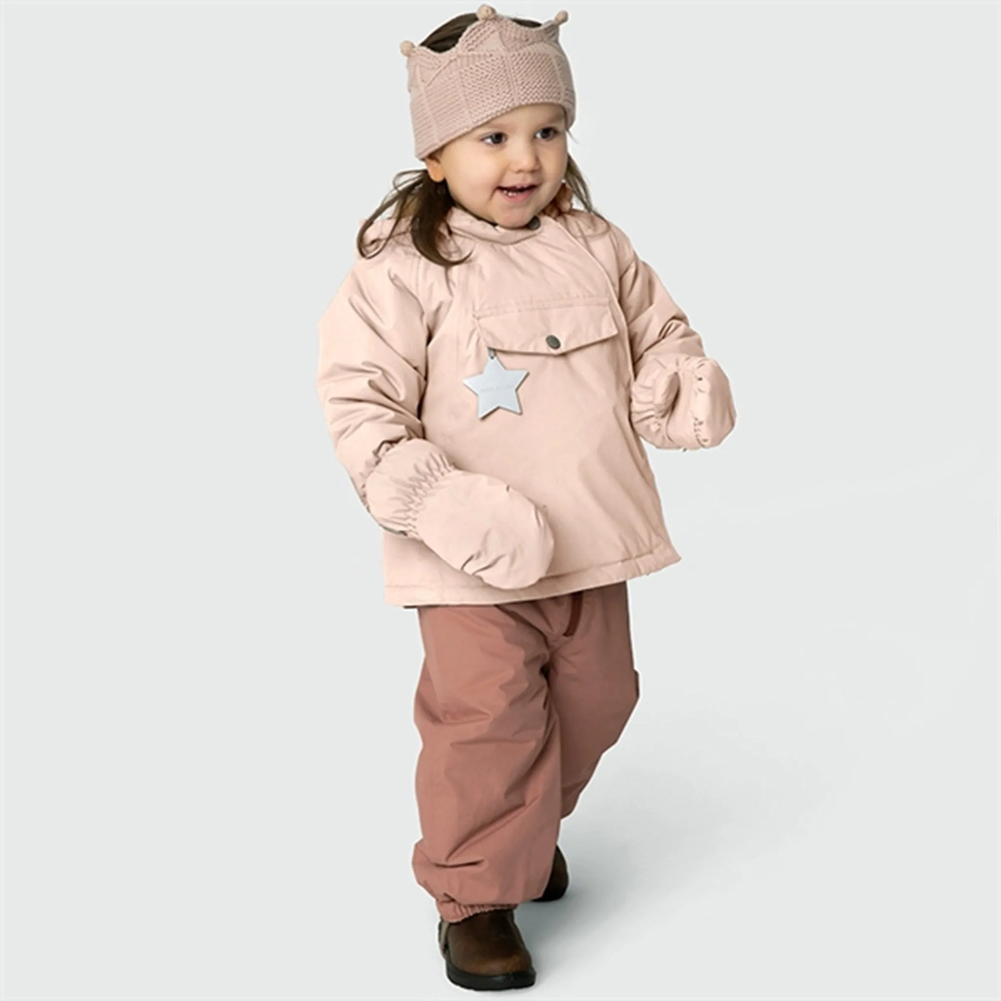 MINI A TURE Wang Fleece Winter Jacket Rose Dust