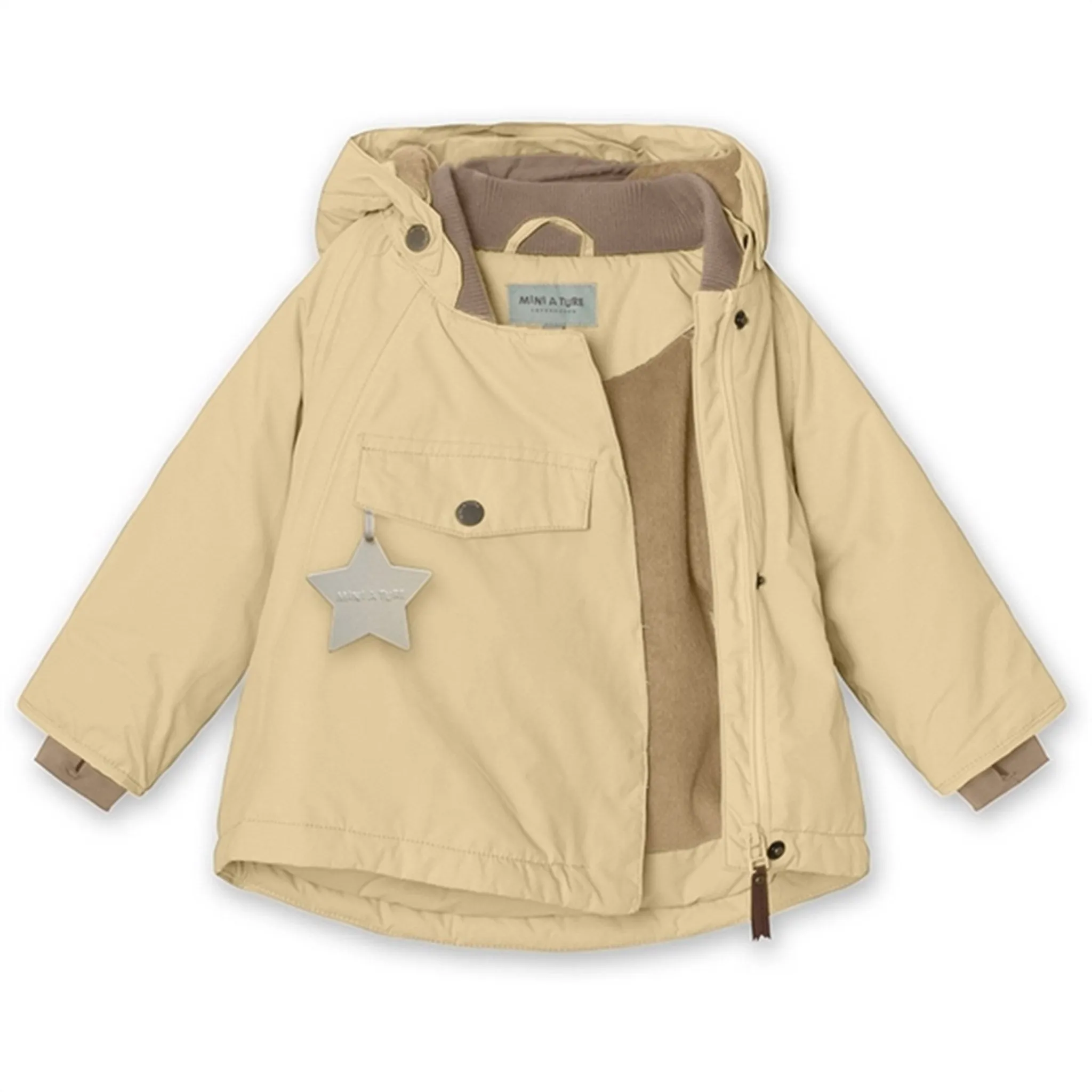 MINI A TURE Wang Fleece Winter Jacket Semolina Sand