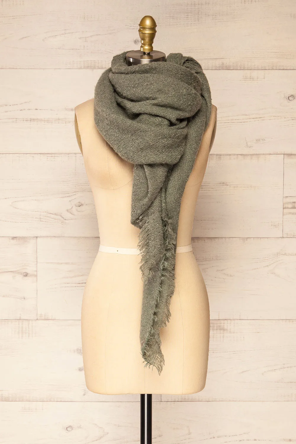 Mohaire Grey | Soft Knit Scarf