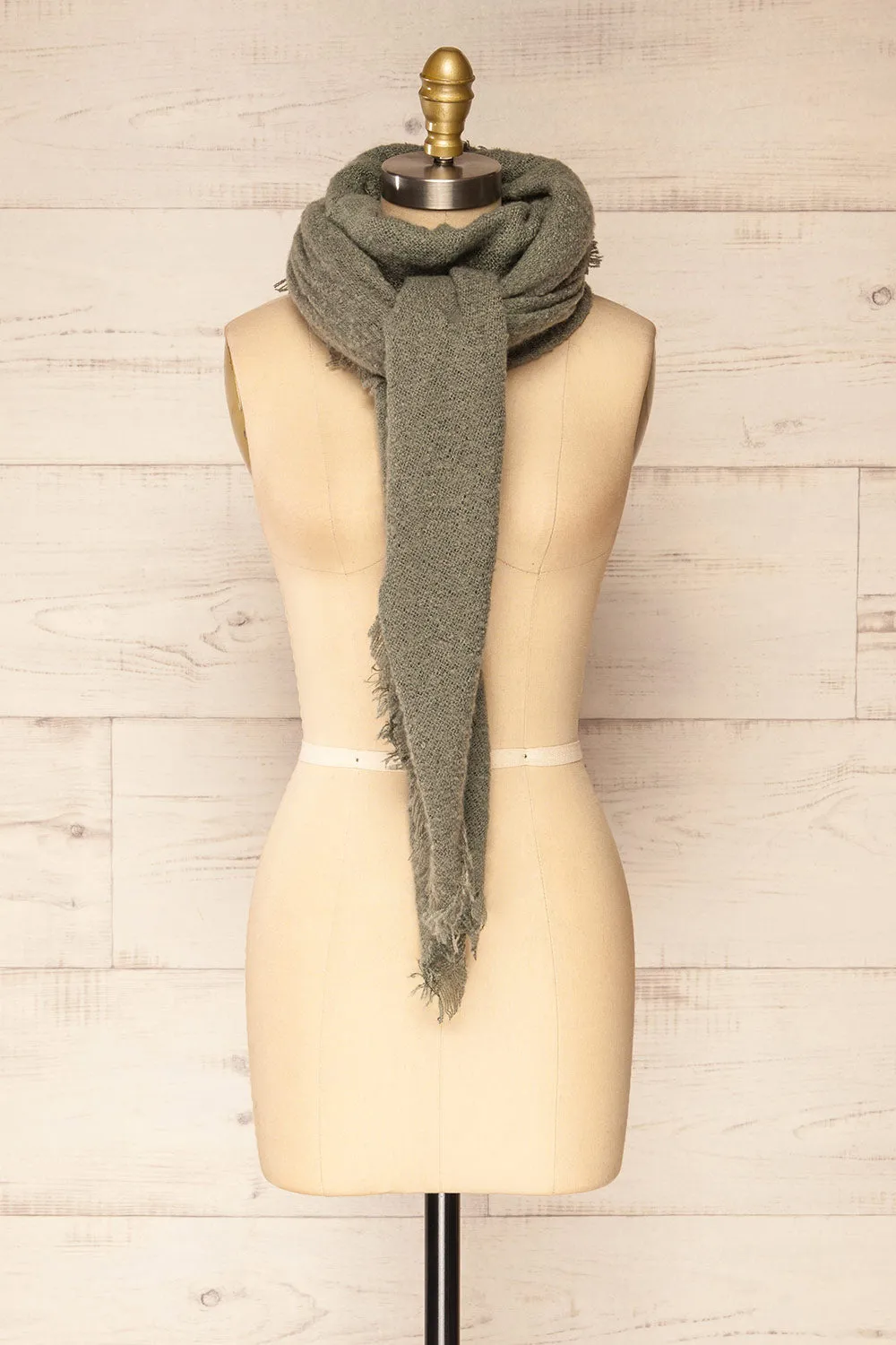 Mohaire Grey | Soft Knit Scarf