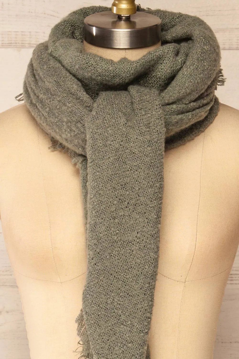 Mohaire Grey | Soft Knit Scarf