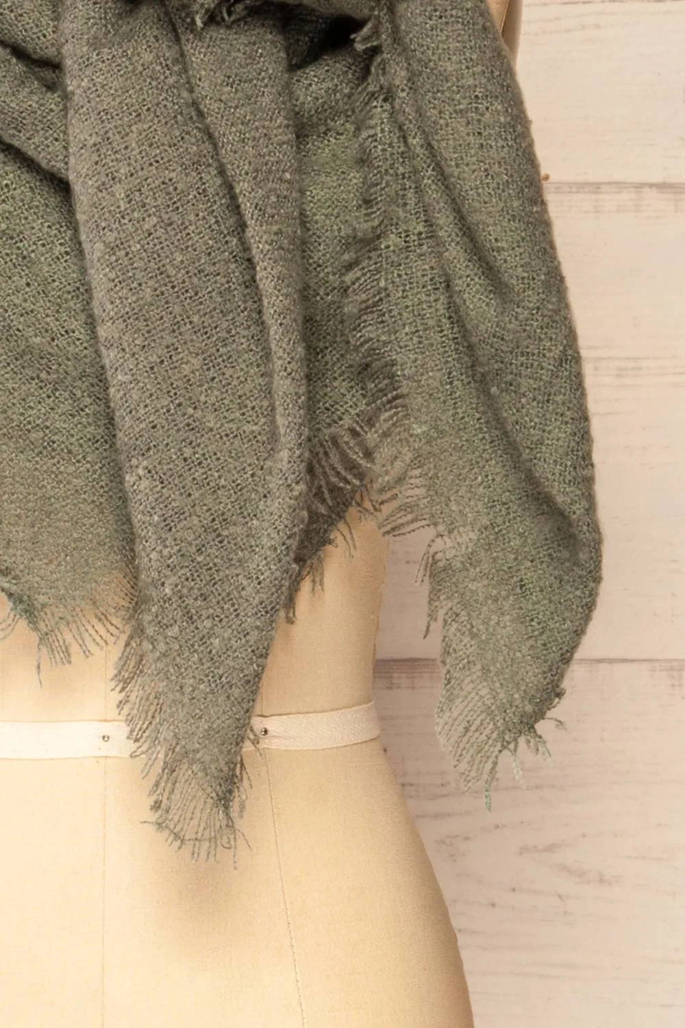 Mohaire Grey | Soft Knit Scarf