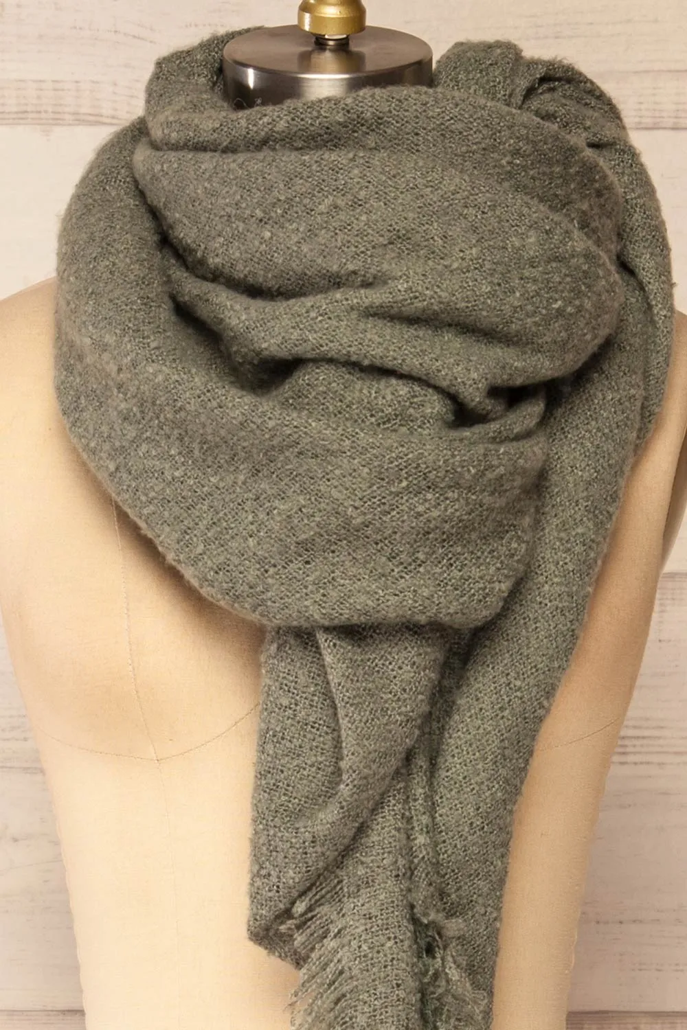 Mohaire Grey | Soft Knit Scarf