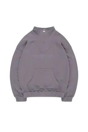 MORE MONEY LOGO HALFZIP STONE GREY