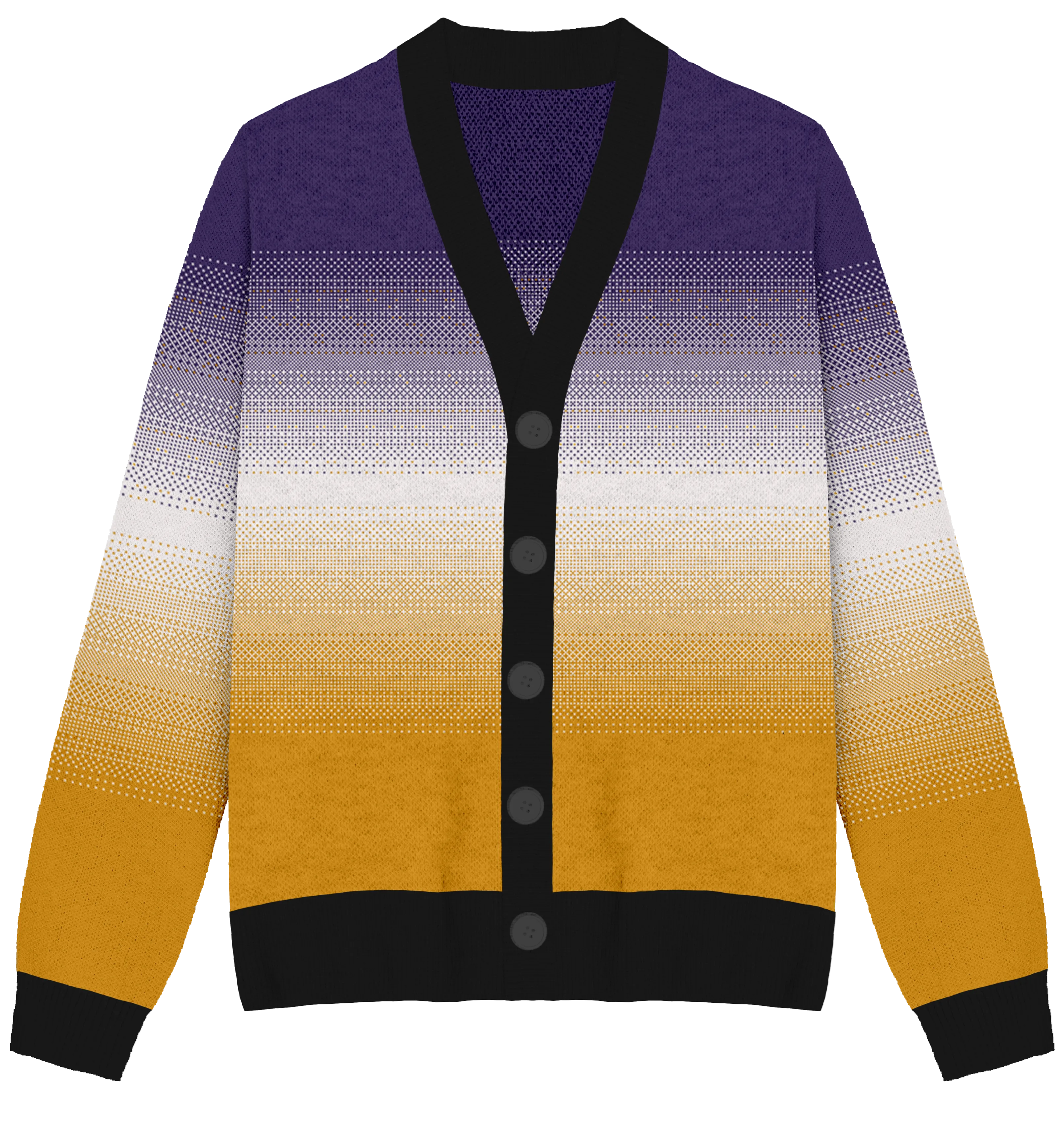 Non-Binary Faded Knit Cardigan