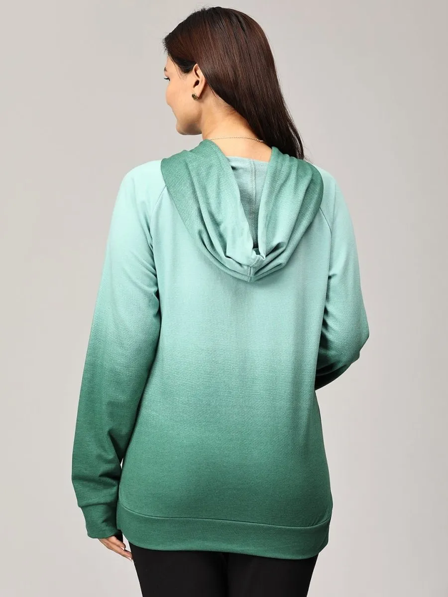 Ombre Meadow Maternity and Nursing Sweatshirt Hoodie