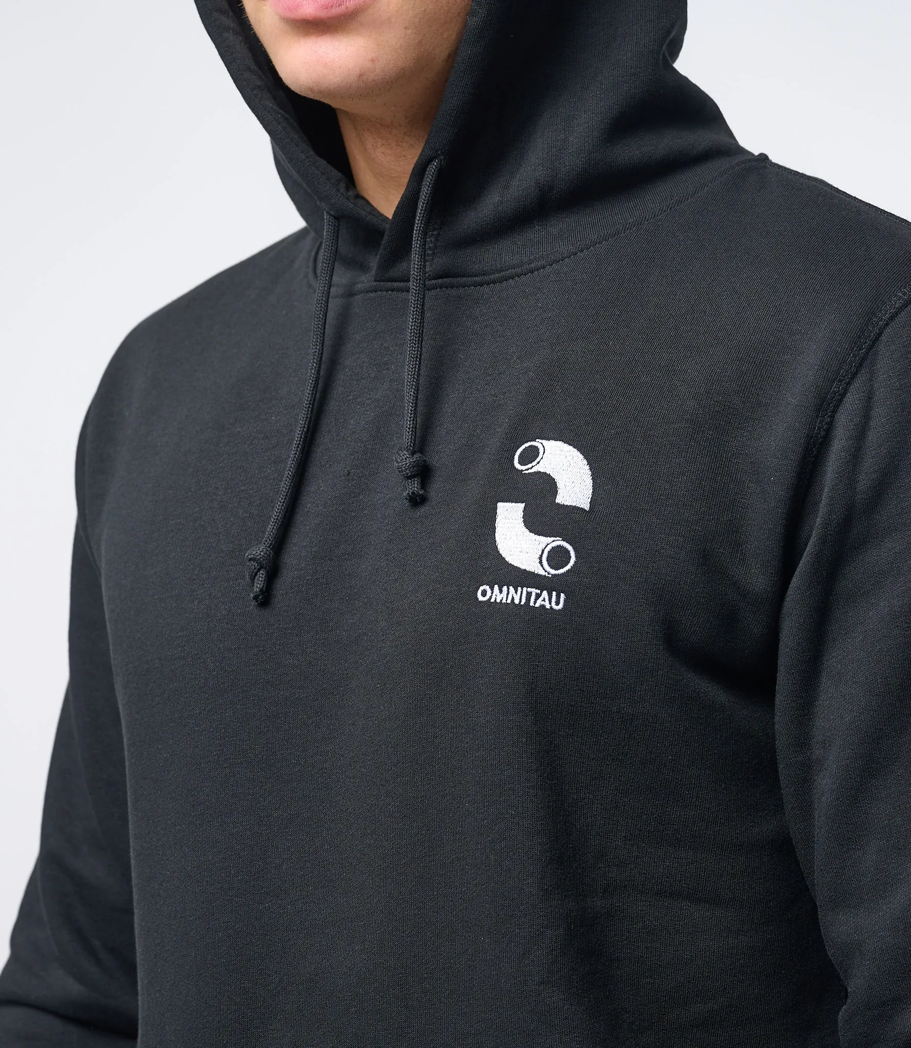 Omnitau Men's Classic Organic Cotton Overhead Hoodie - Black