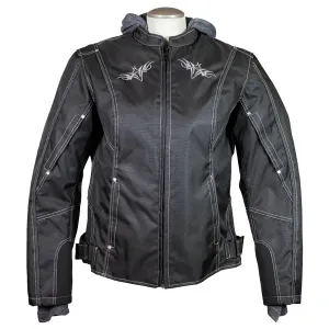 Open Road Women's Zip-Out Hoodie Reflective Textile Motorcycle Jacket