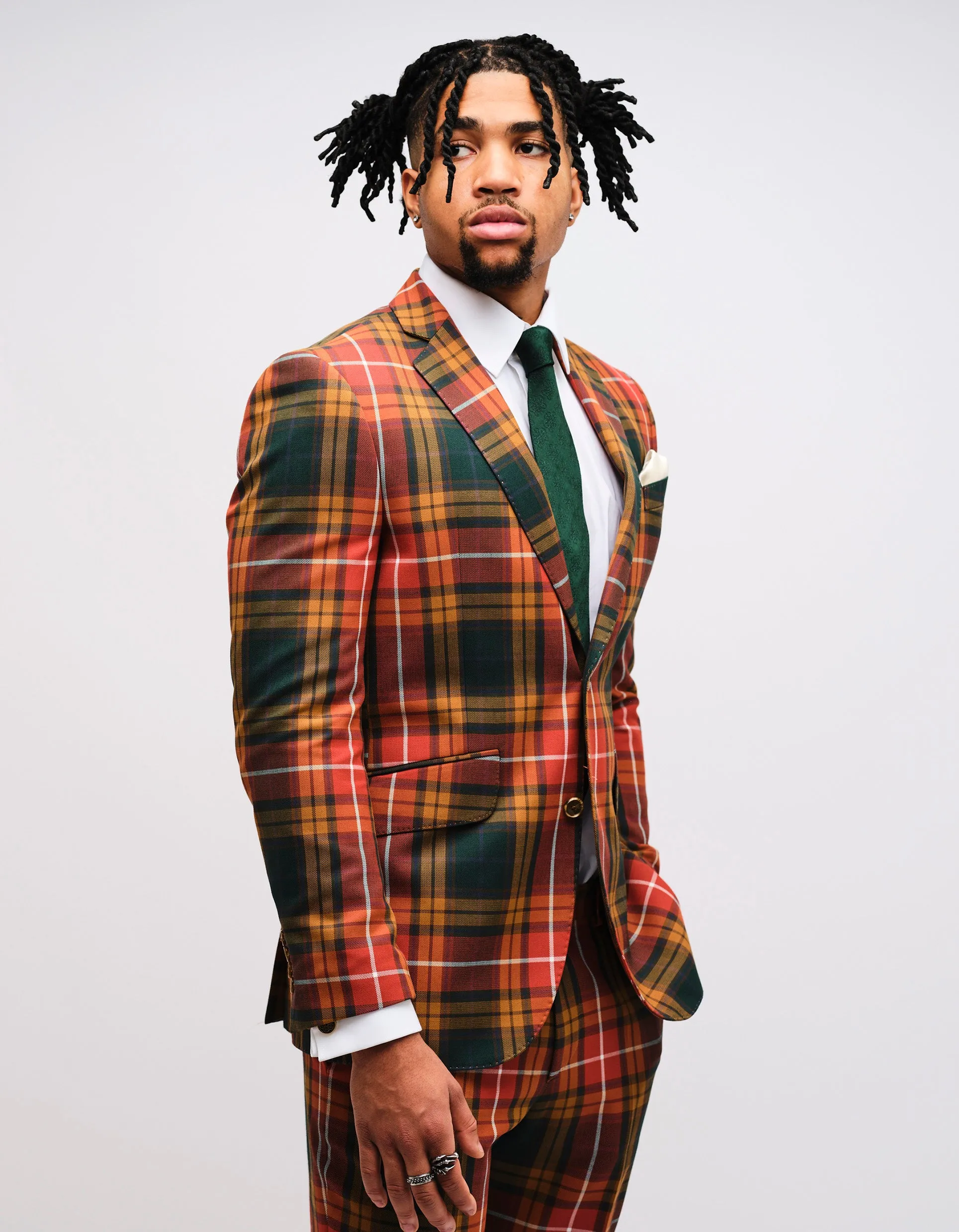 Orange Balmoral Tartan Jacket