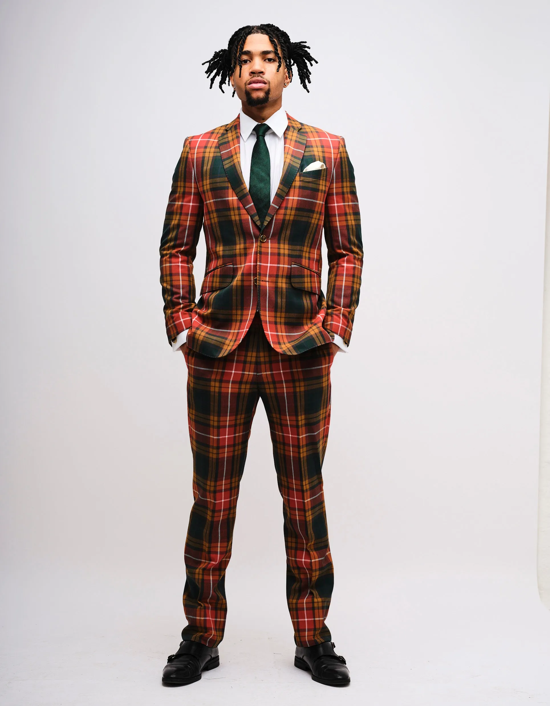 Orange Balmoral Tartan Jacket