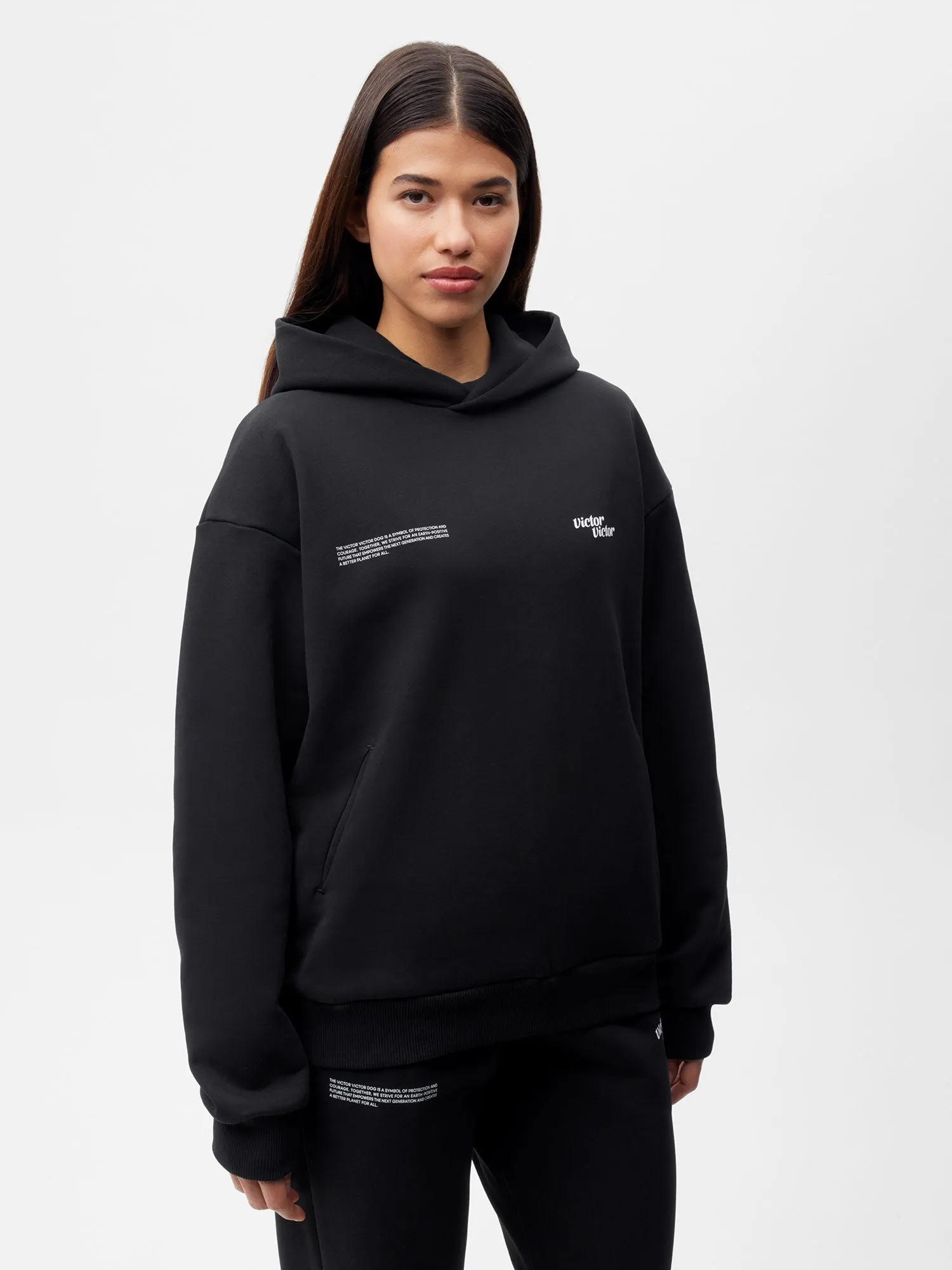 PANGAIA x Victor Victor Signature Hoodie—black