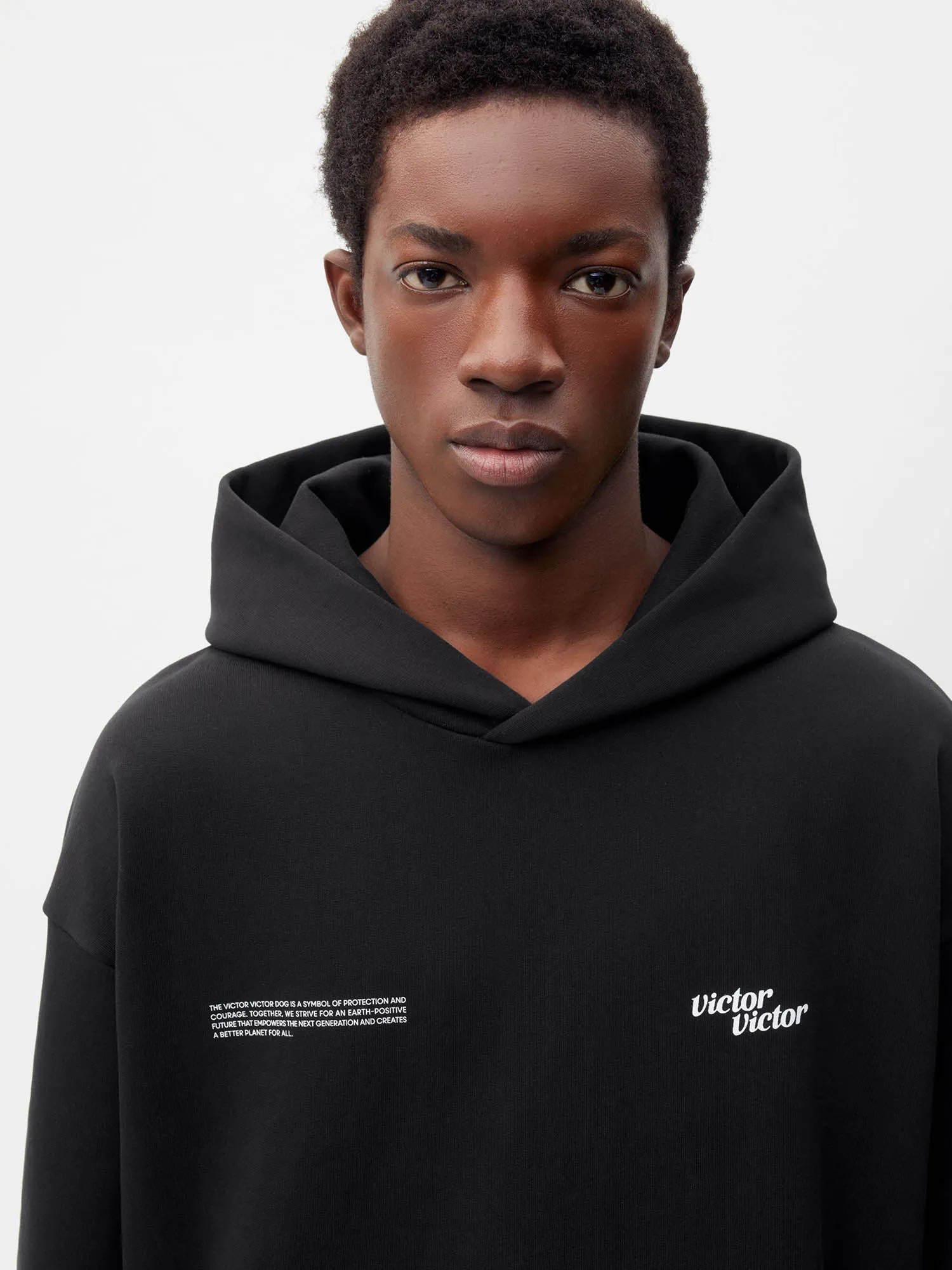 PANGAIA x Victor Victor Signature Hoodie—black