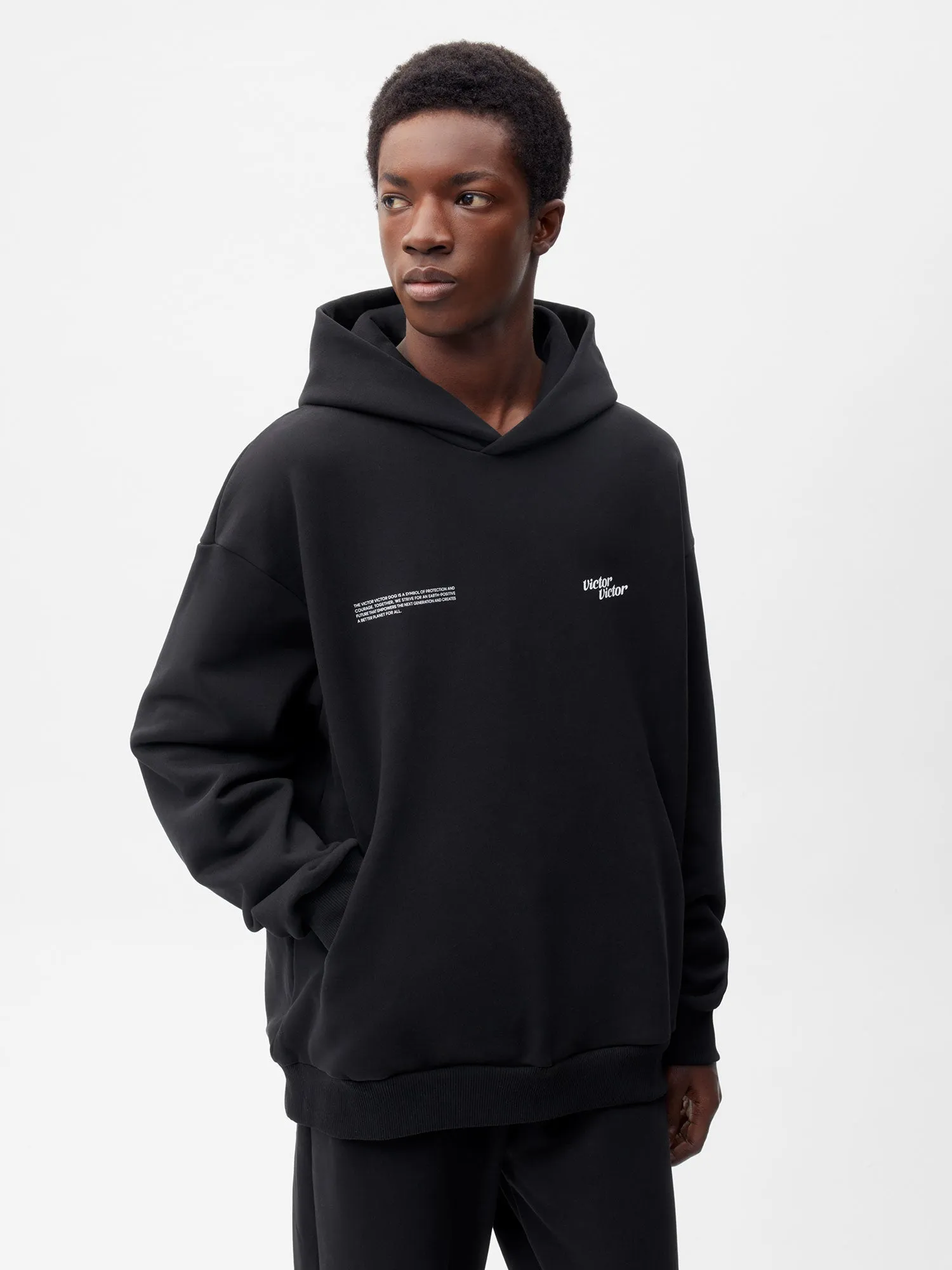 PANGAIA x Victor Victor Signature Hoodie—black