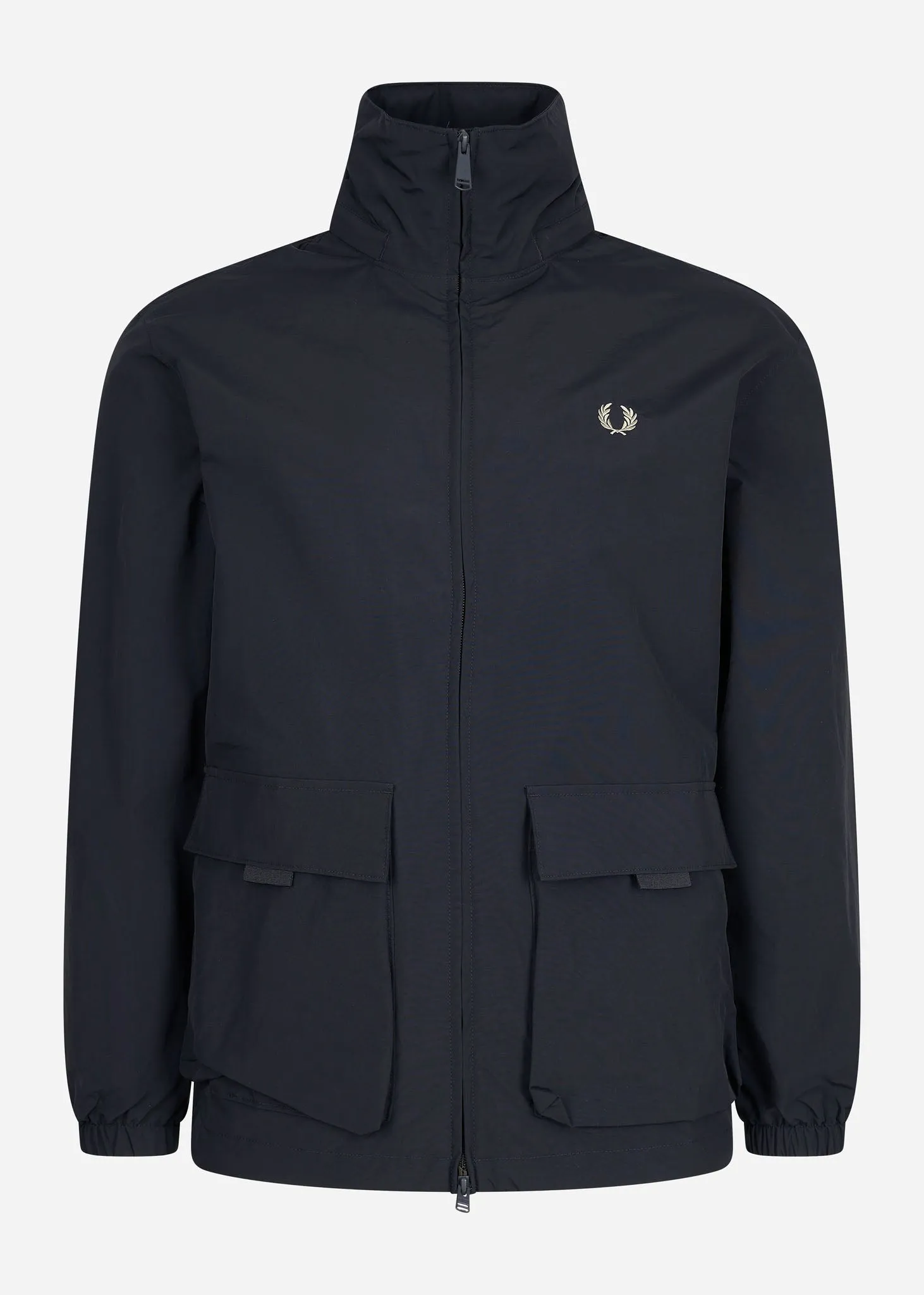 Patch pocket zip through jacket - navy