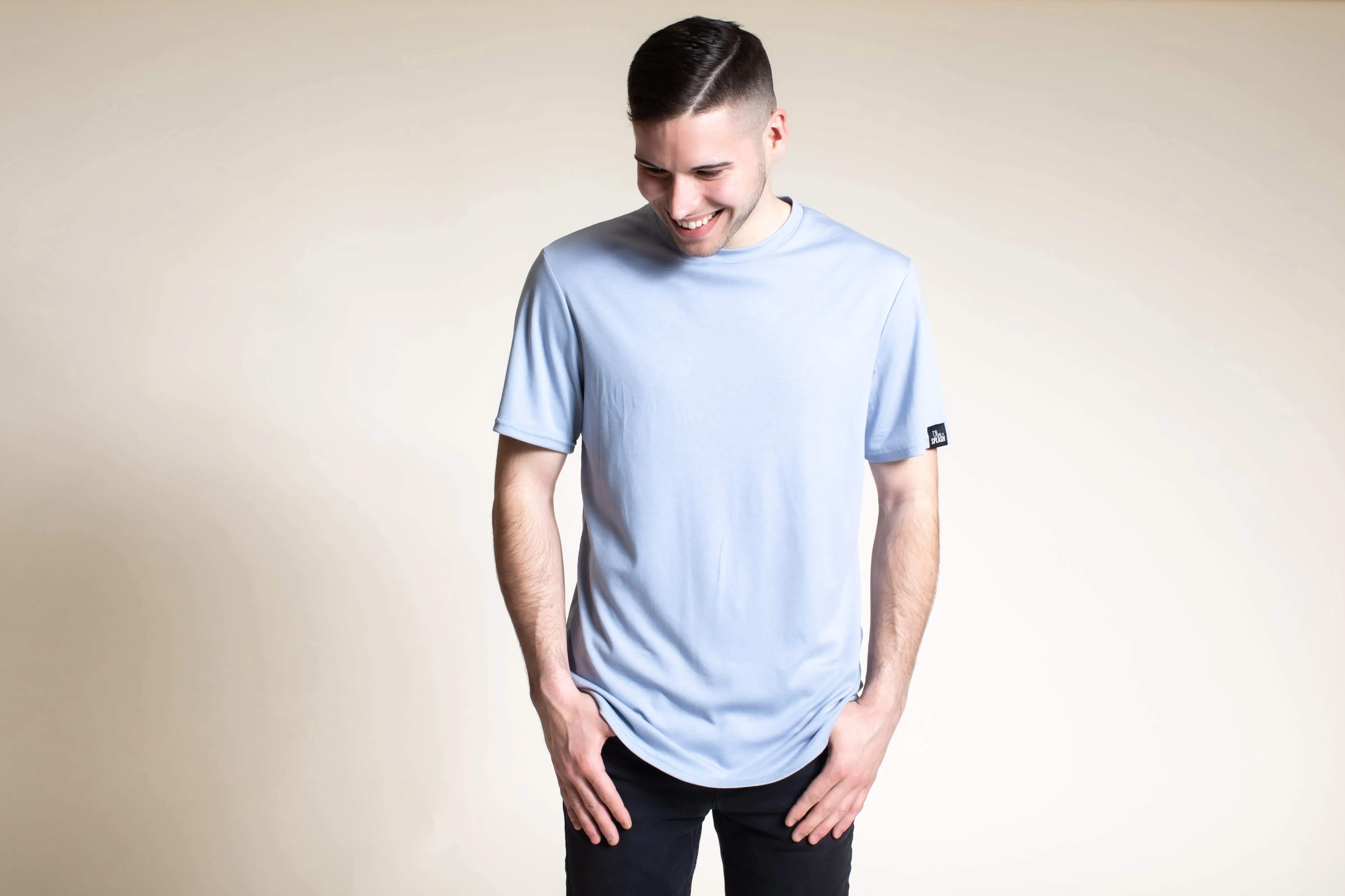 Pelican Blue Drop Hem T-Shirt