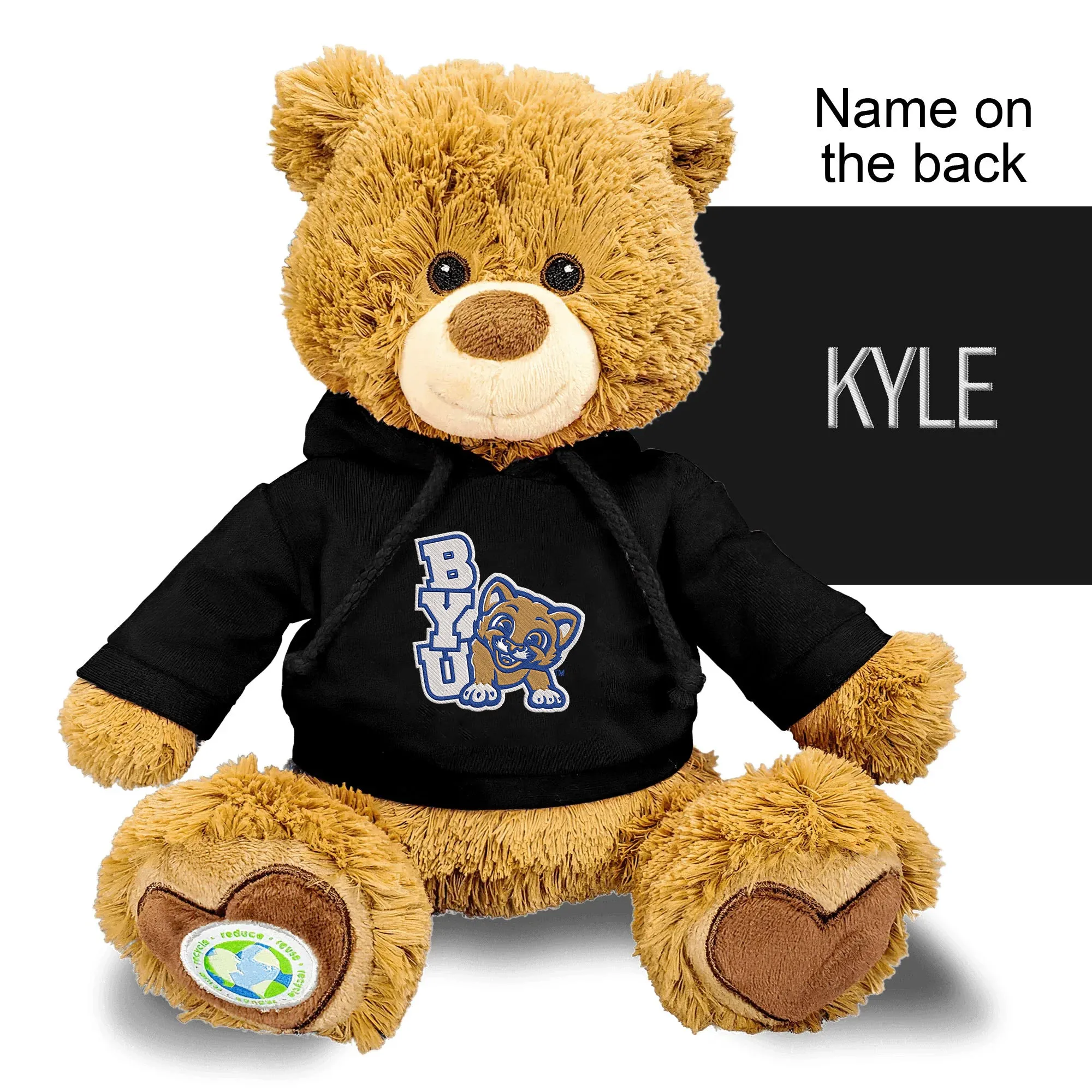 Personalized Brigham Young Cougars Youth 10" Plush Bear 2