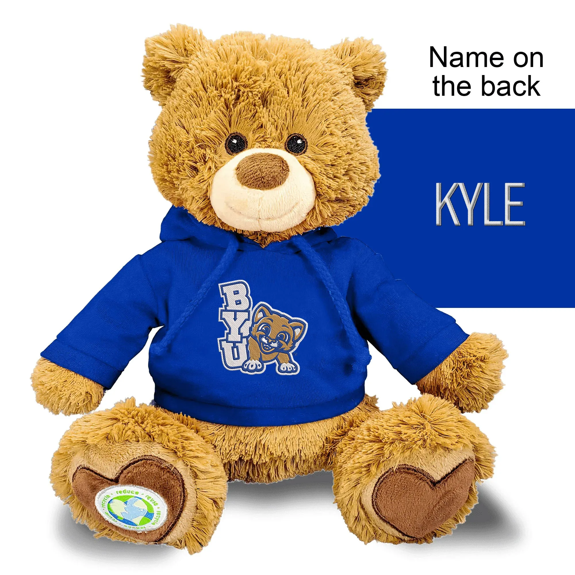 Personalized Brigham Young Cougars Youth 10" Plush Bear 2