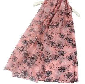 Pink Dandelion Scarf