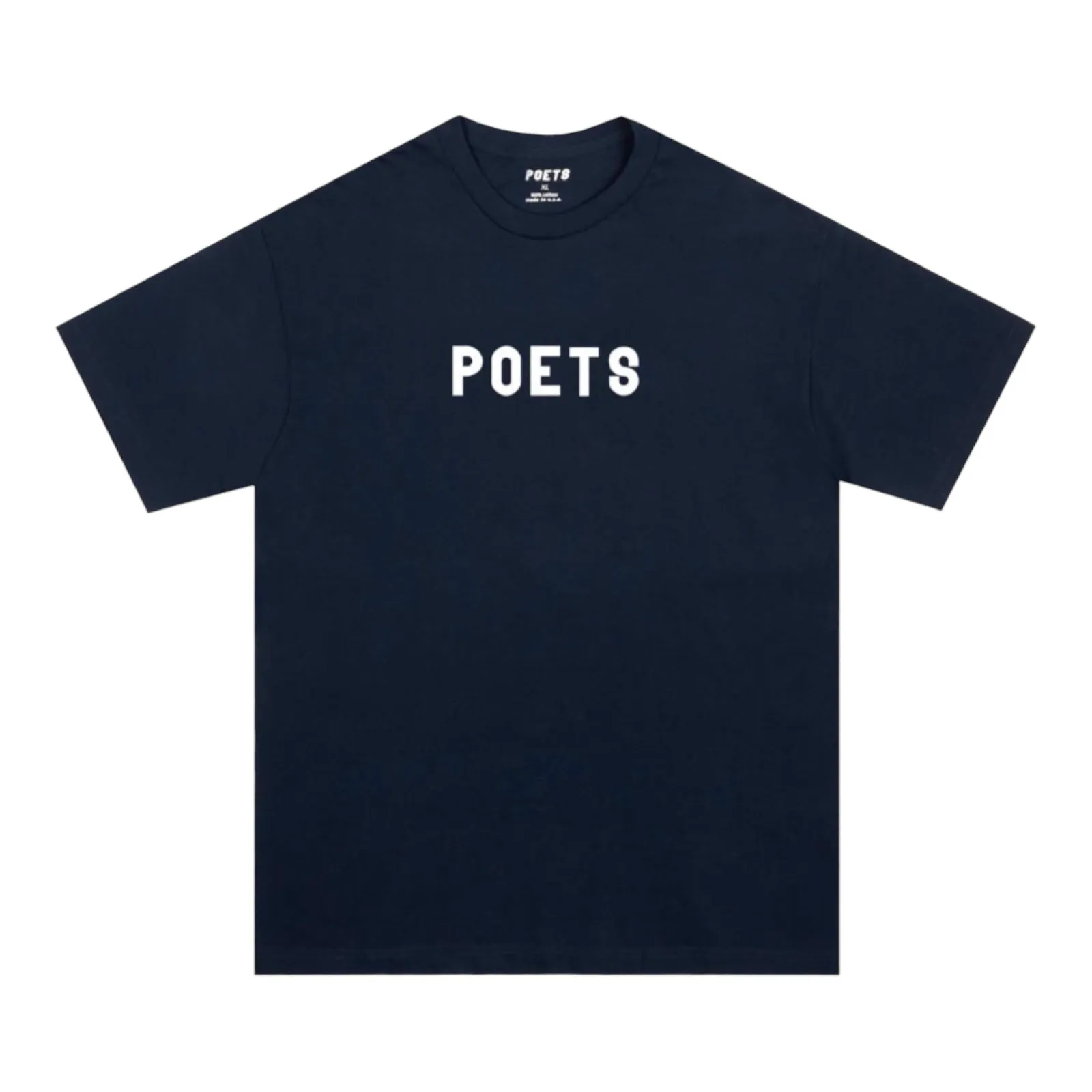 POETS OG FLOCKED T SHIRT NAVY