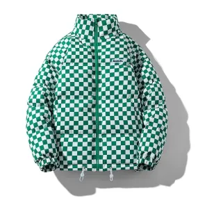 ReAl LiFe Checkerboard goose down coat Men