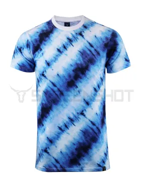 S11012-TIE DYE PRINT T-SHIRTS (NAVY)