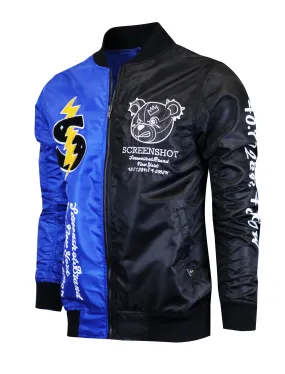 S51110-PATCHED BOMBER JACKET (ROYAL)