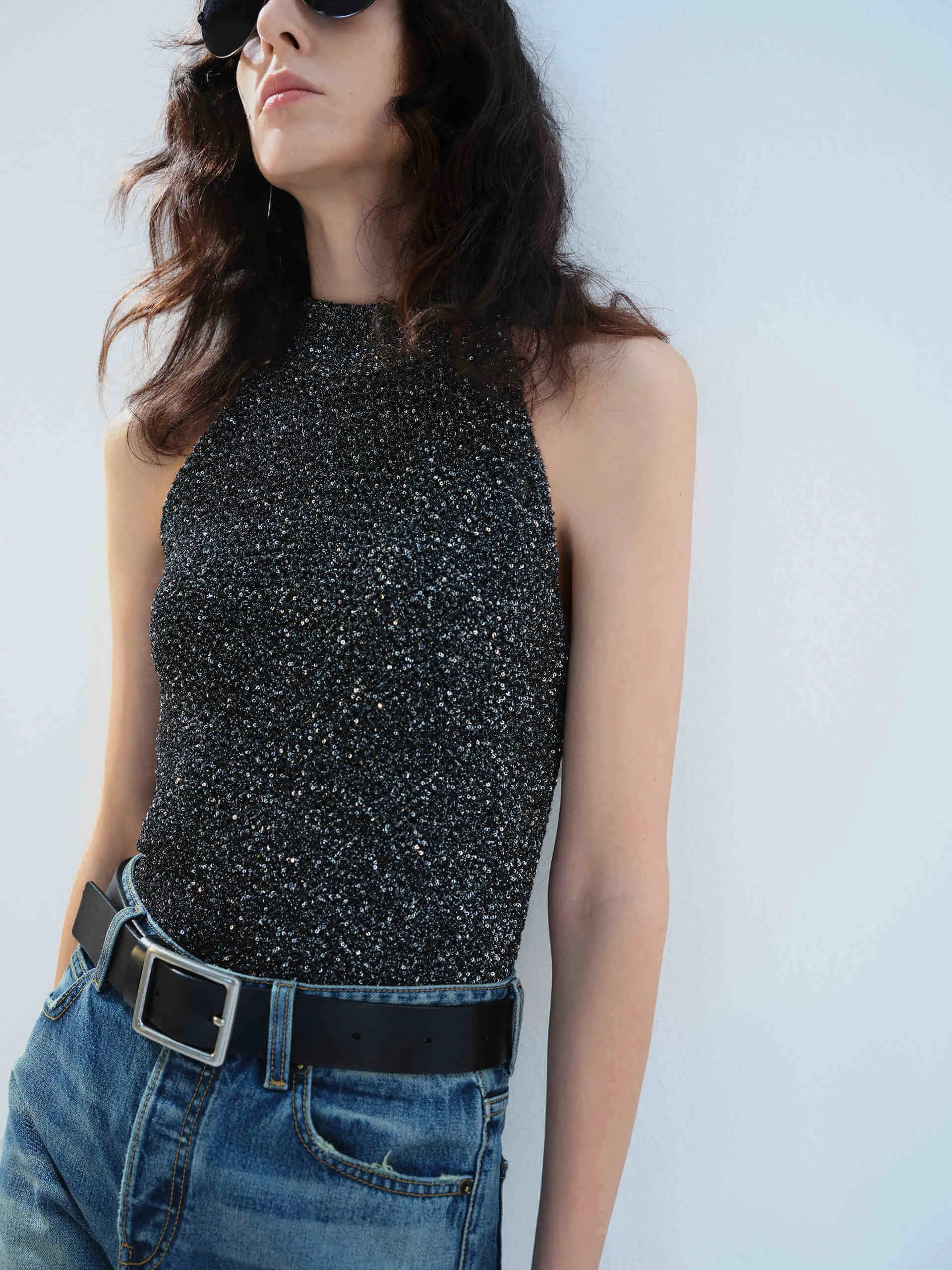 Sequins Textured Top