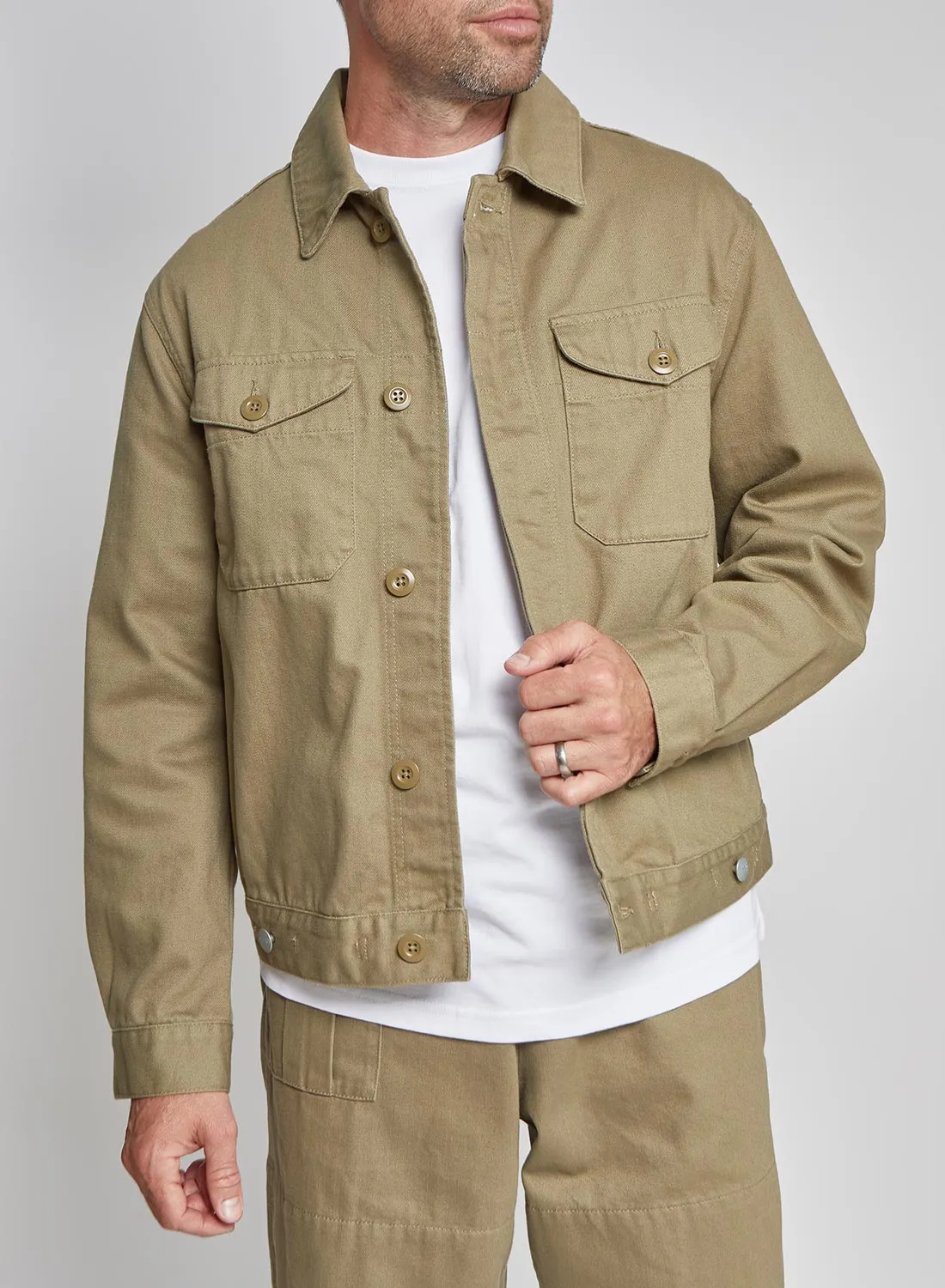 Short Jacket Heavy Cotton in Army