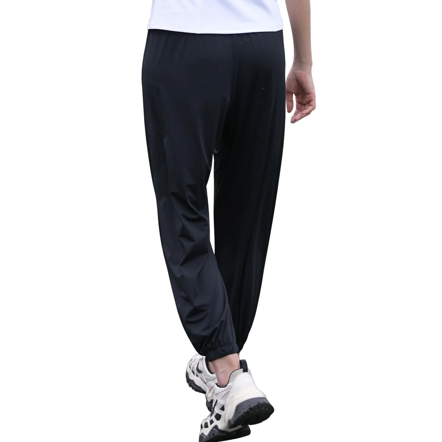 Sidiou Group Anniou UPF50  UV Protection Loose Casual Quick Dry Trousers Women's Breathable Ice Silk Pants Running Fitness Sport Wide Leg Pants