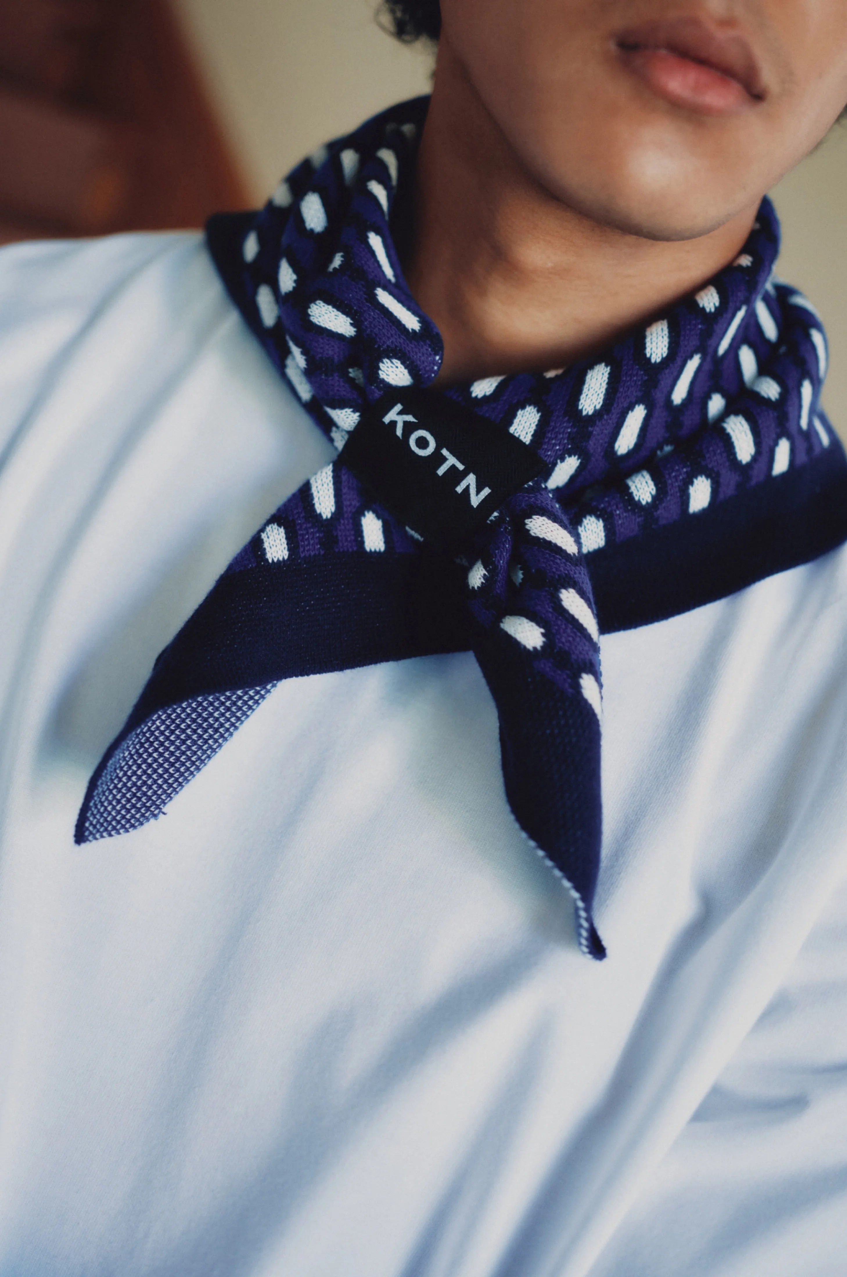 Soad Foulard in Blue Lotus