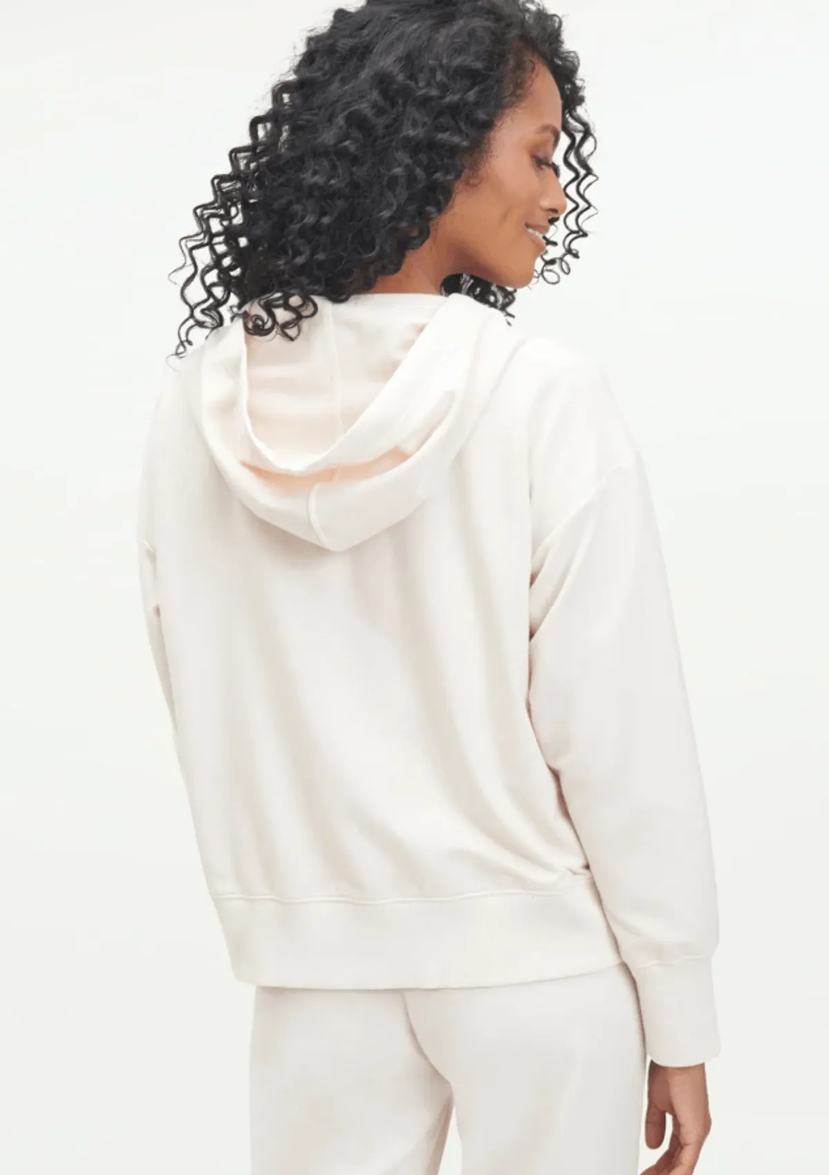 Splendid - Georgie Zip Hoodie in Ivory cream