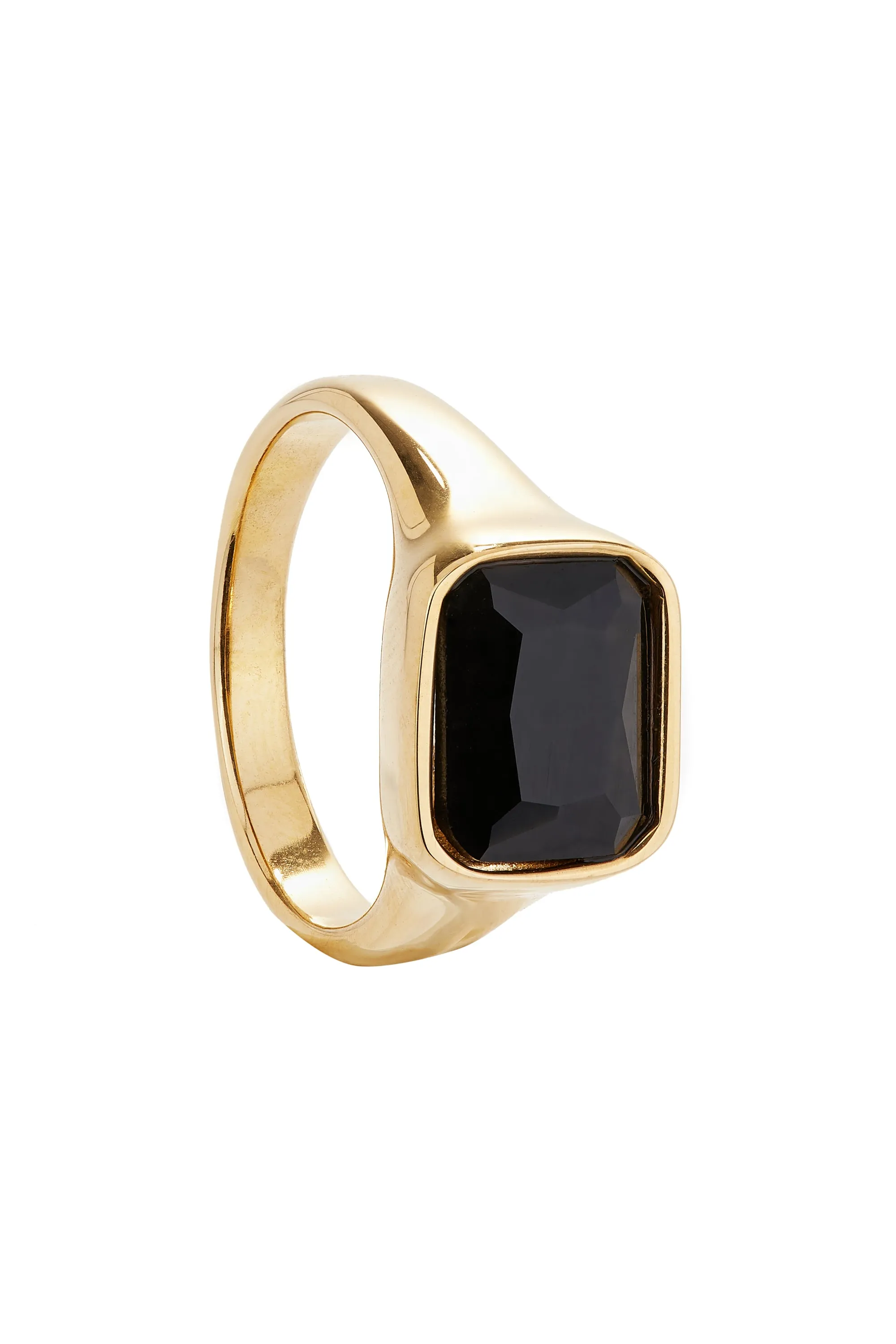 Square Cocktail Ring: Black