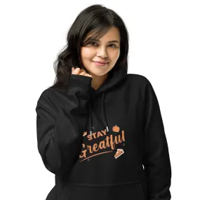 Stay Grateful Graphic Women Eco Raglan Hoodie