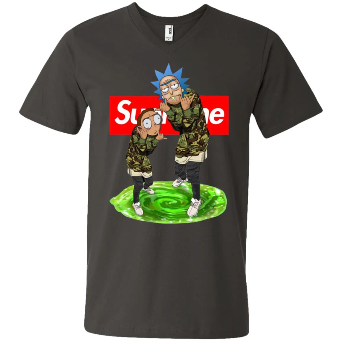 Supreme Rick And Morty Best T-shirt Men V-Neck T-Shirt