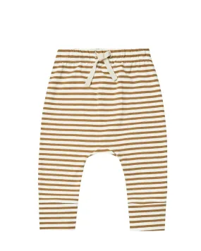 The Drawstring Pant by Quincy Mae - Walnut Stripe - BABY