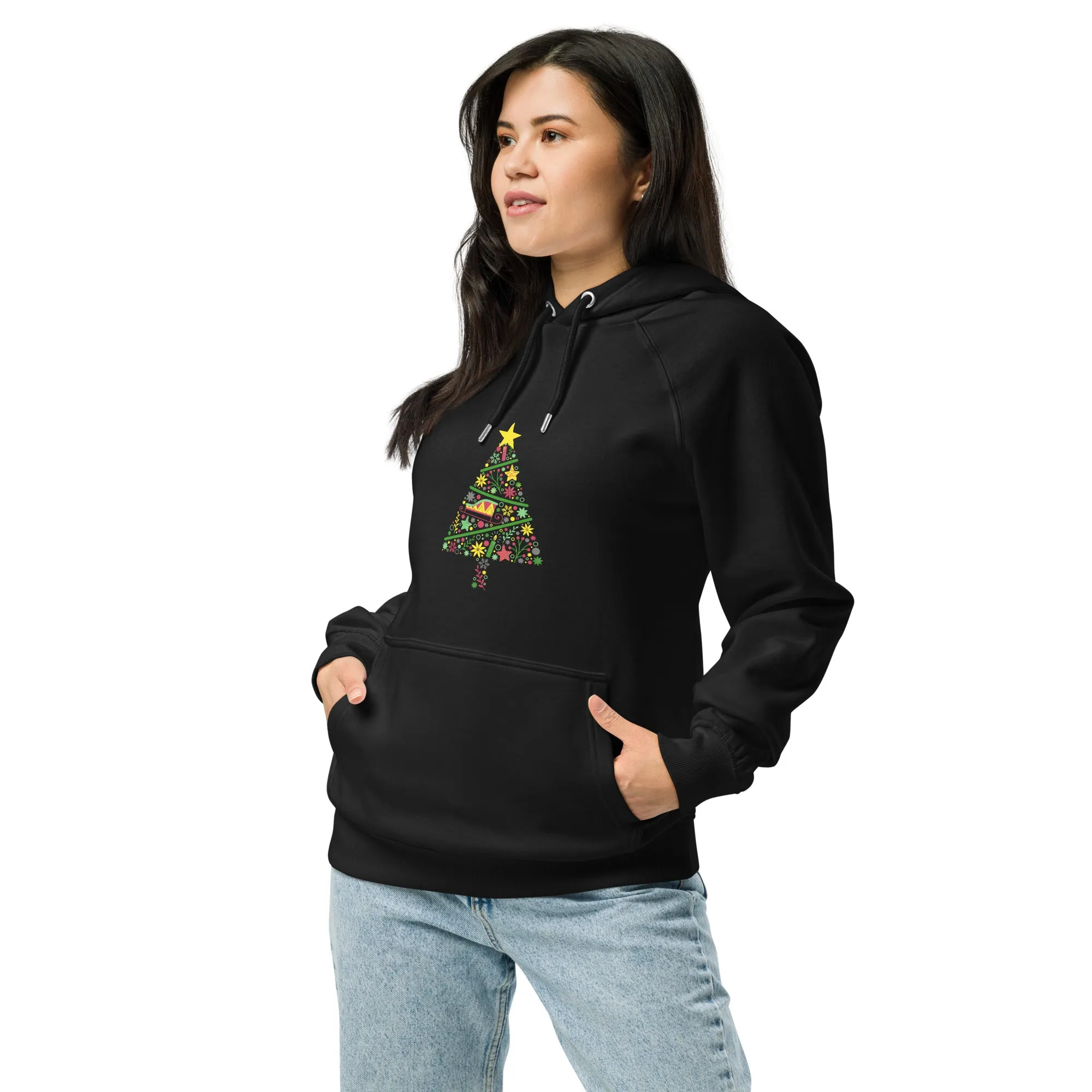 Tree Design Graphics Women Eco Raglan Hoodie