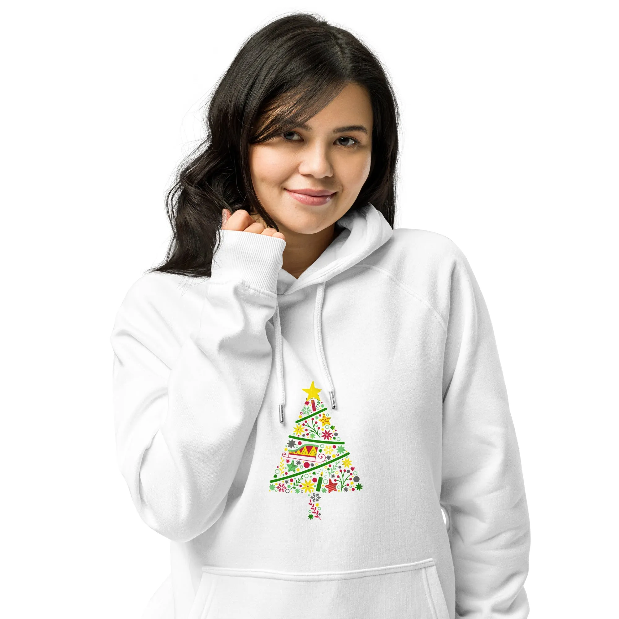 Tree Design Graphics Women Eco Raglan Hoodie