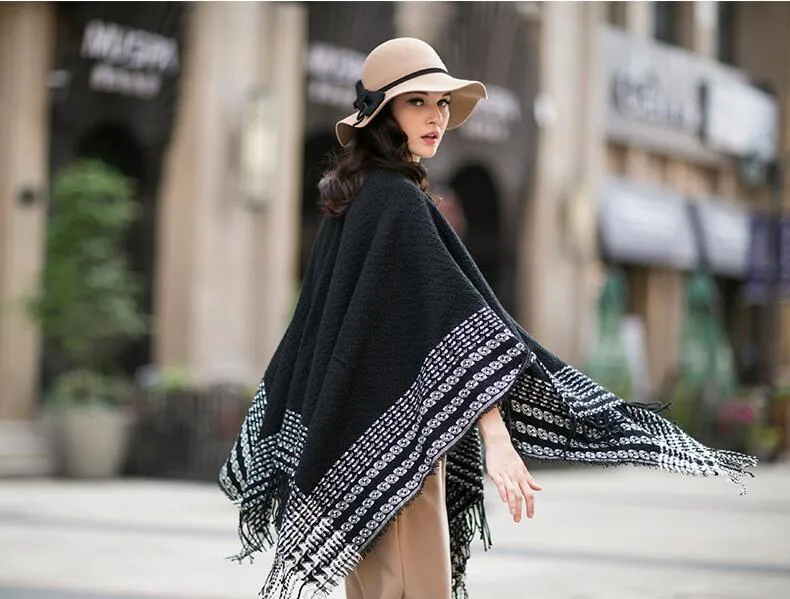 VIGROCK C20 Knit Wool Long Scarf for Women