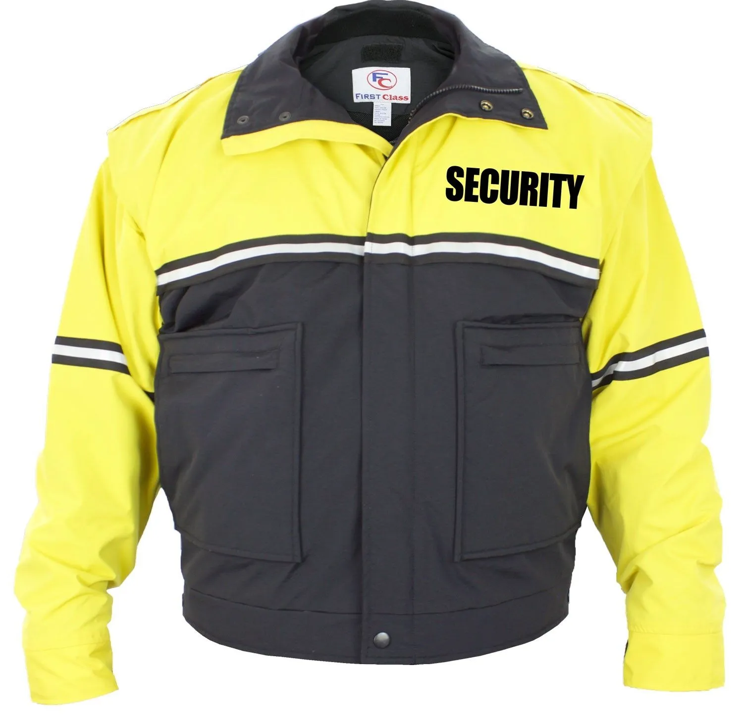 Water Proof Zip-Off Sleeve Bike Patrol Jacket with Removable Liner (Security)