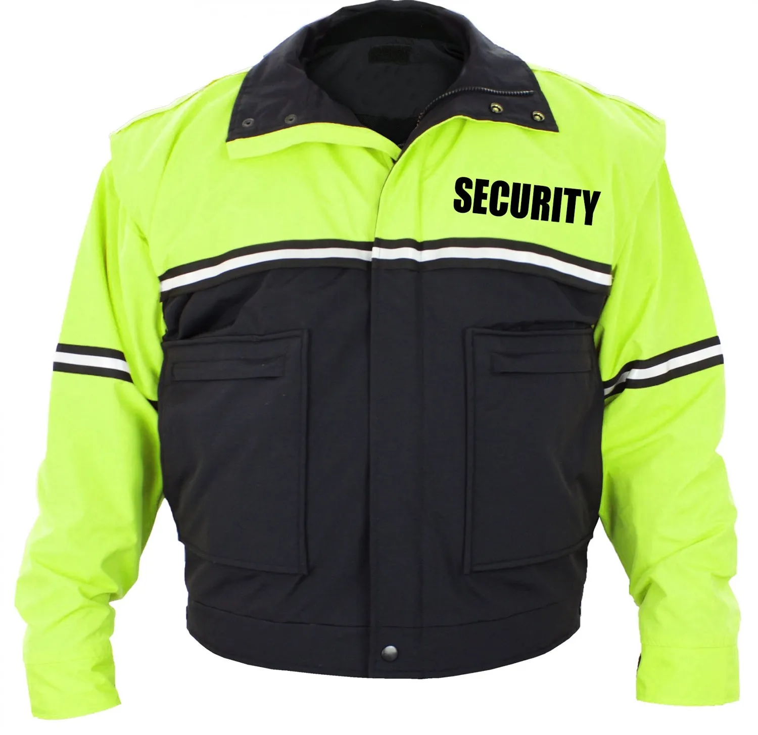 Water Proof Zip-Off Sleeve Bike Patrol Jacket with Removable Liner (Security)