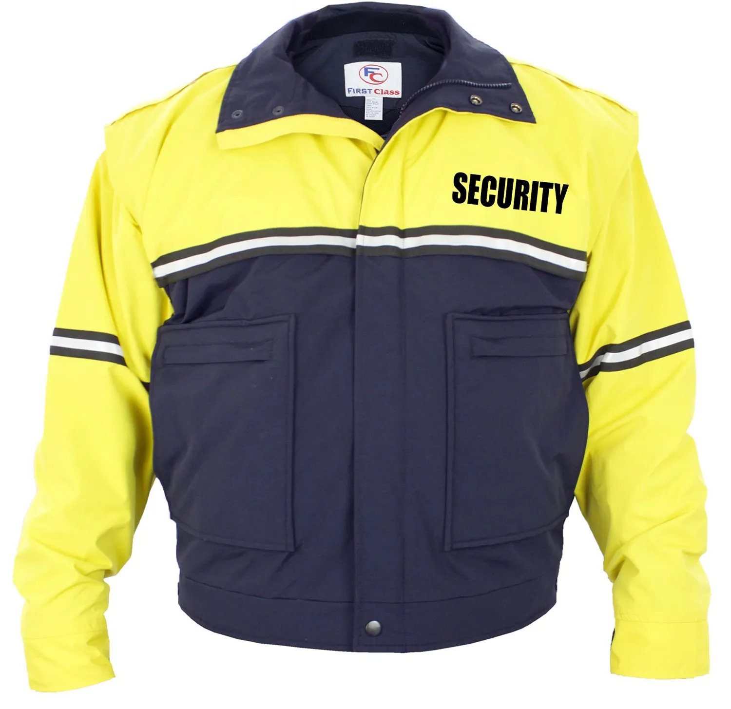 Water Proof Zip-Off Sleeve Bike Patrol Jacket with Removable Liner (Security)