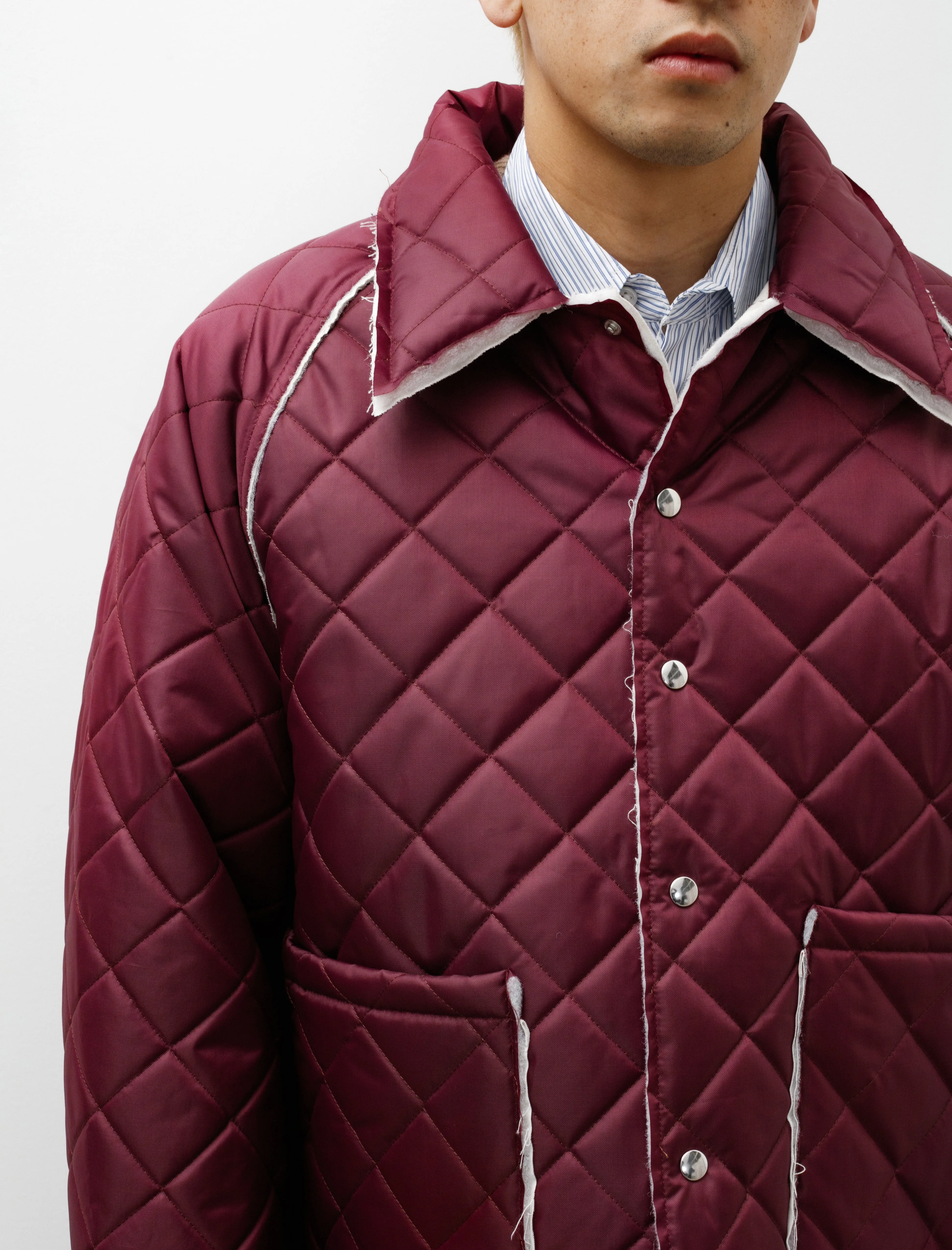 Waterproof Padded Coach Jacket Burgundy