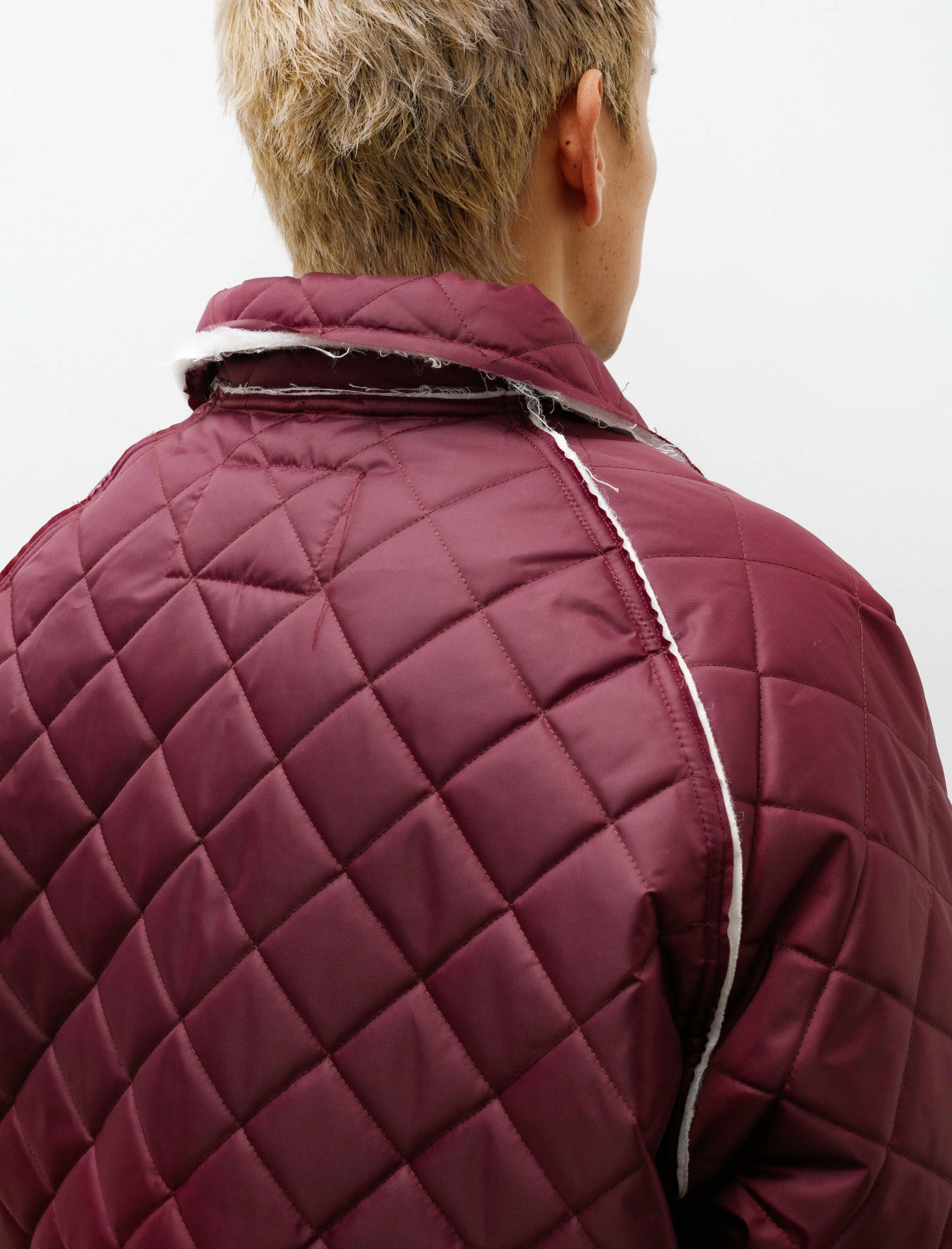 Waterproof Padded Coach Jacket Burgundy