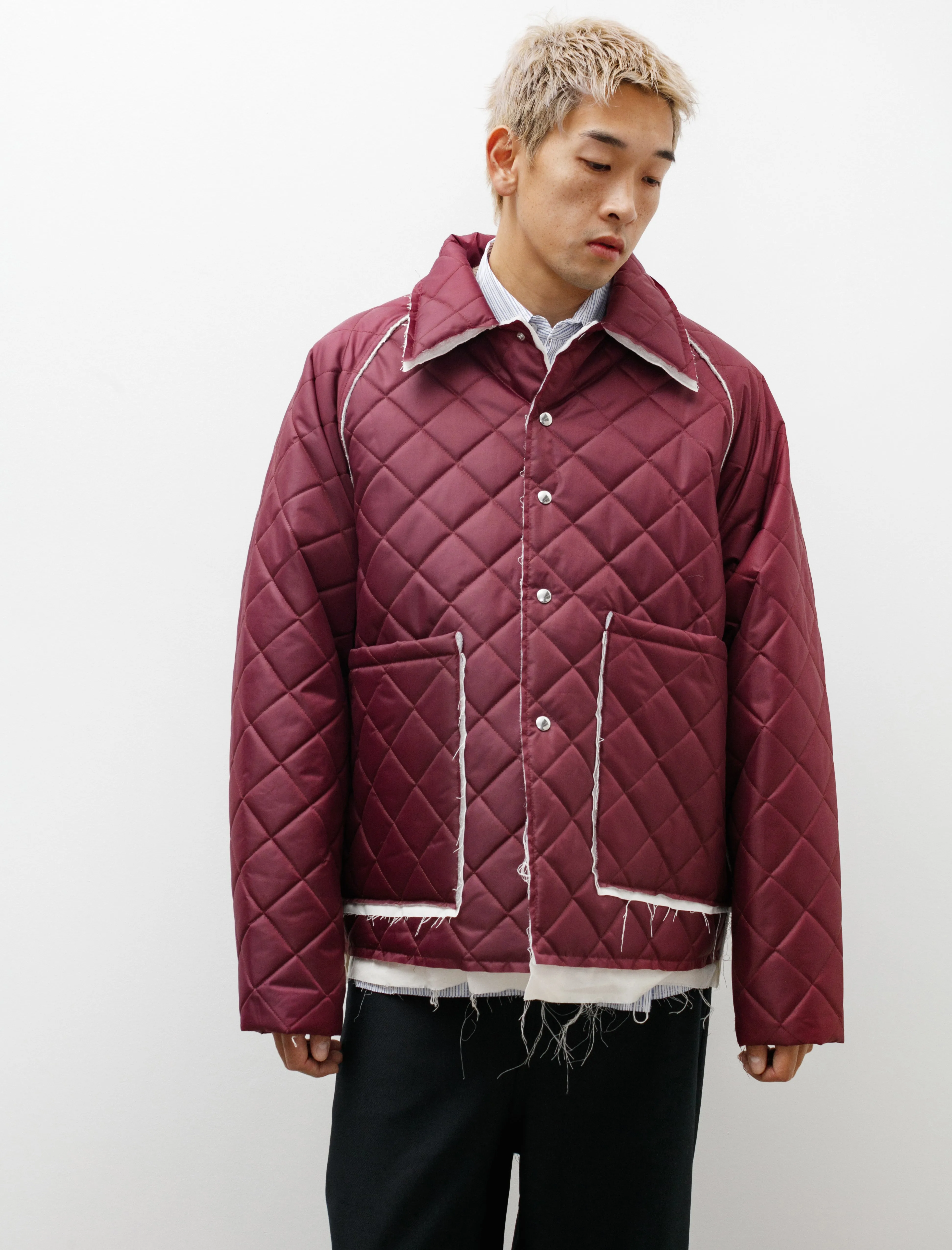 Waterproof Padded Coach Jacket Burgundy