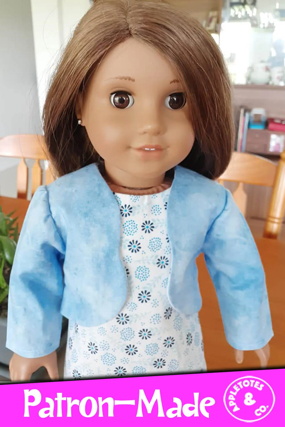 Willow Cropped Jacket 18 Inch Doll Sewing Pattern